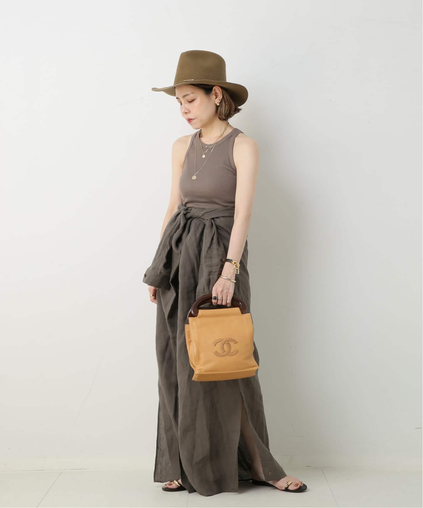 VINTAGE CHANEL/シャネル】 ハンドバッグ wood style（ハンドバッグ