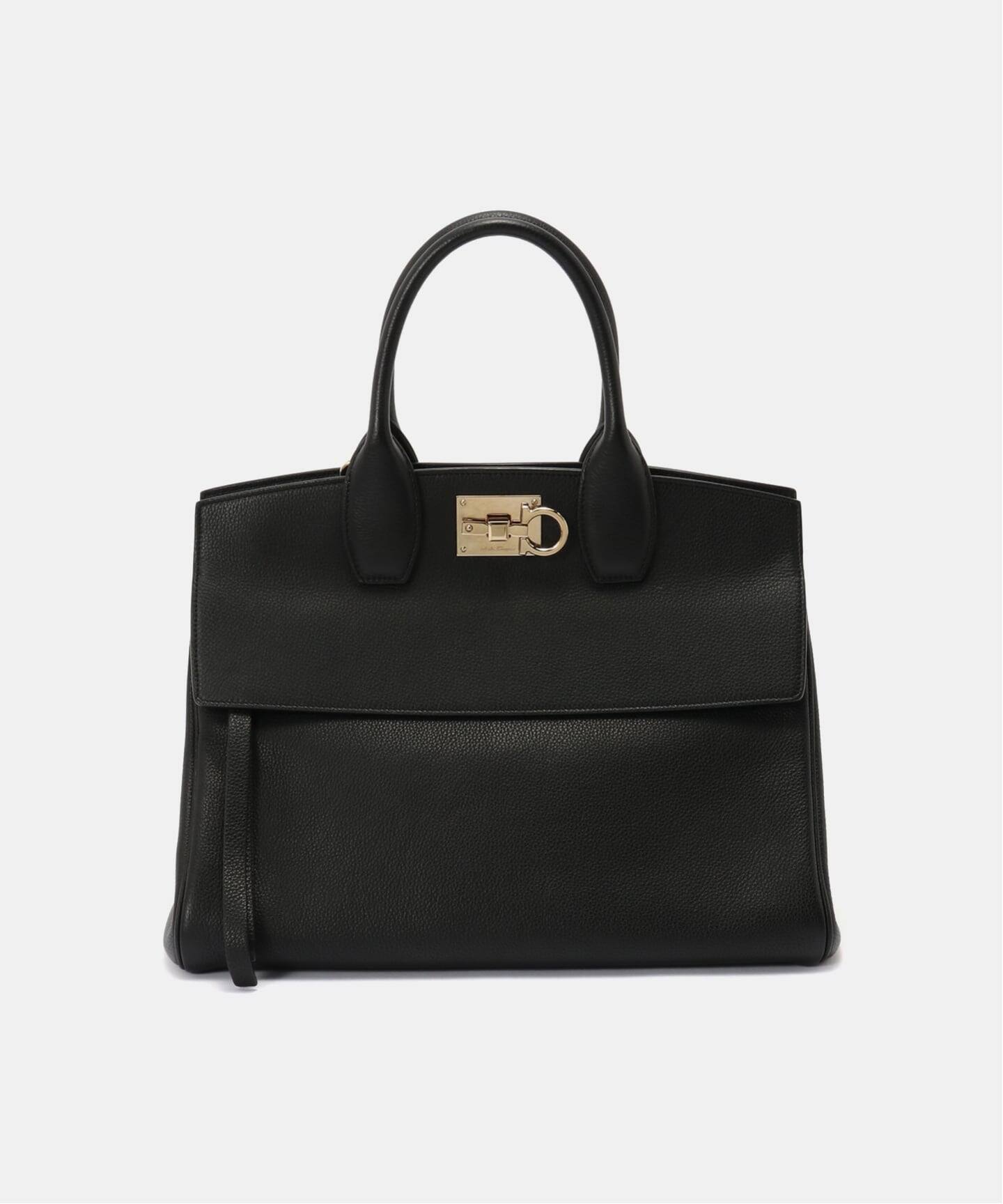 ✨美品✨Salvatore Ferragamo パーティバッグ　サークルハンドル FERRAGAMO/フェラガモ】Studio bag 35 2way（ハンドバッグ