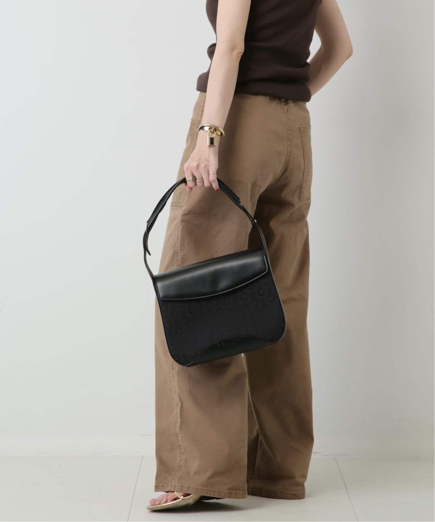 VINTAGE CELINE/セリーヌ】c macadam ハンドバッグ canvas
