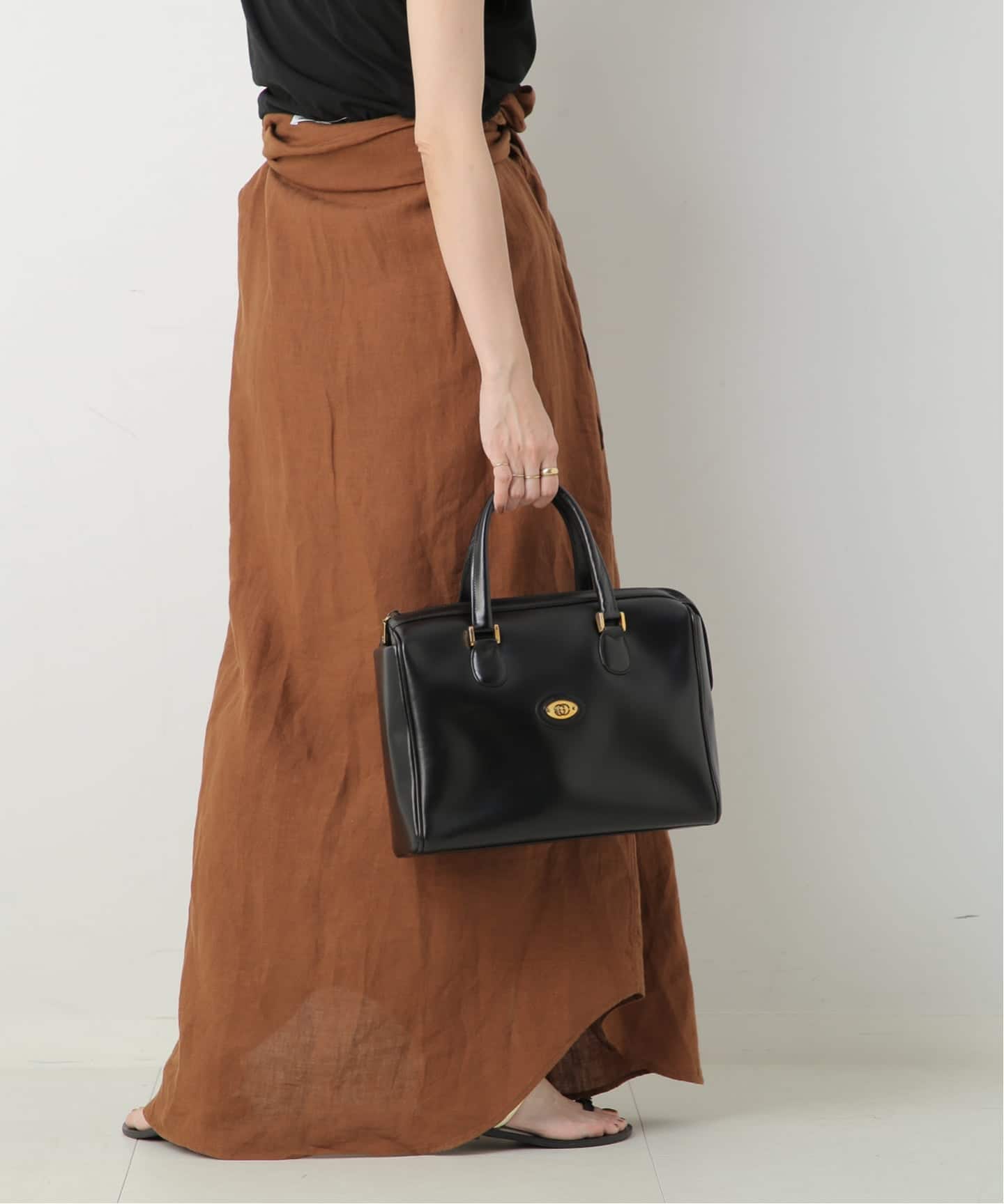 ヴィンテージ✴︎グッチ✴︎ボストンバッグ✴︎ 48h leather bag VINTAGE GUCCI/グッチ】ボストンバッグ（ボストンバッグ）｜DECOUVERTE