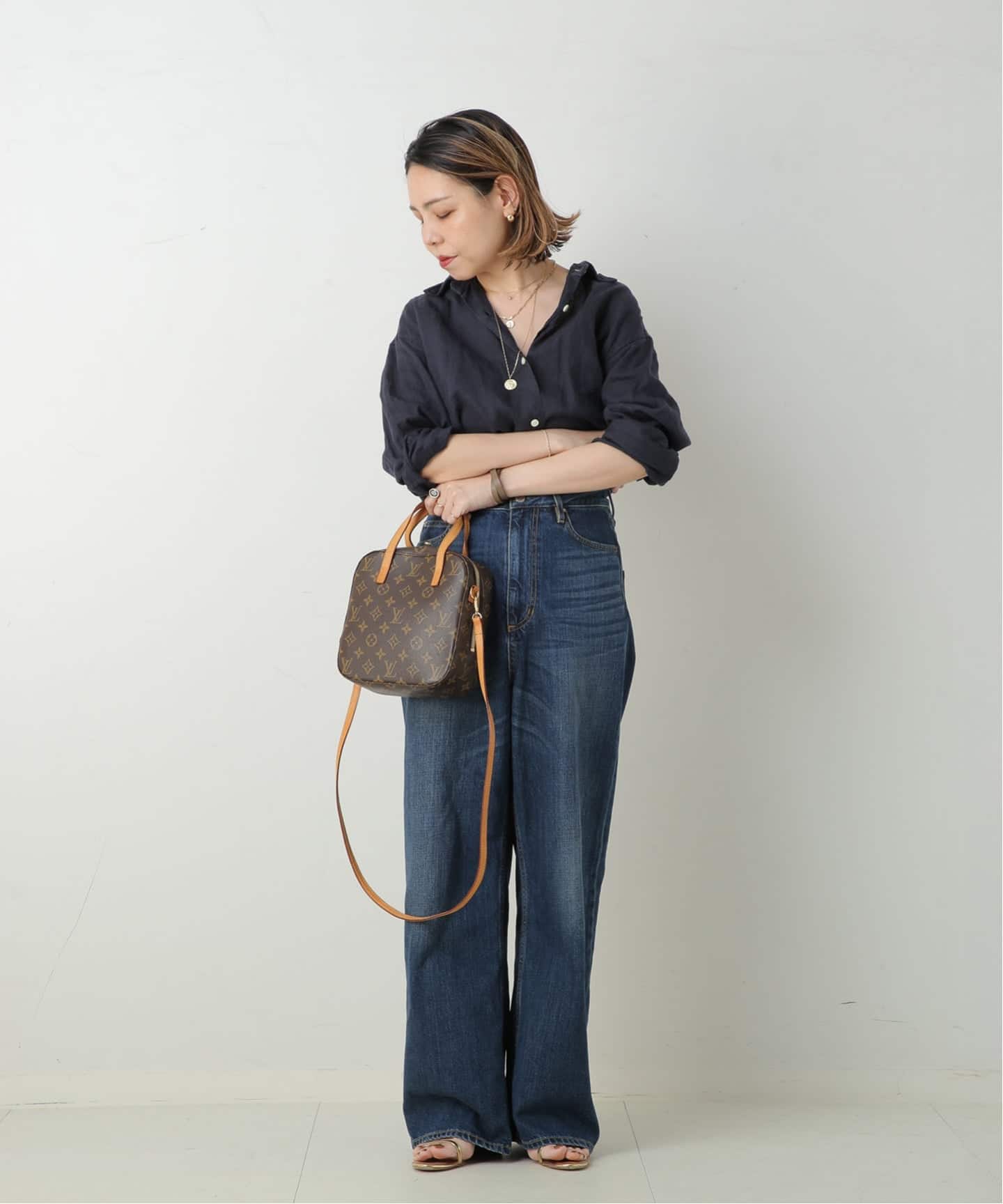 VINTAGE LOUIS VUITTON/ルイ ヴィトン】Spontini 2way（ハンドバッグ