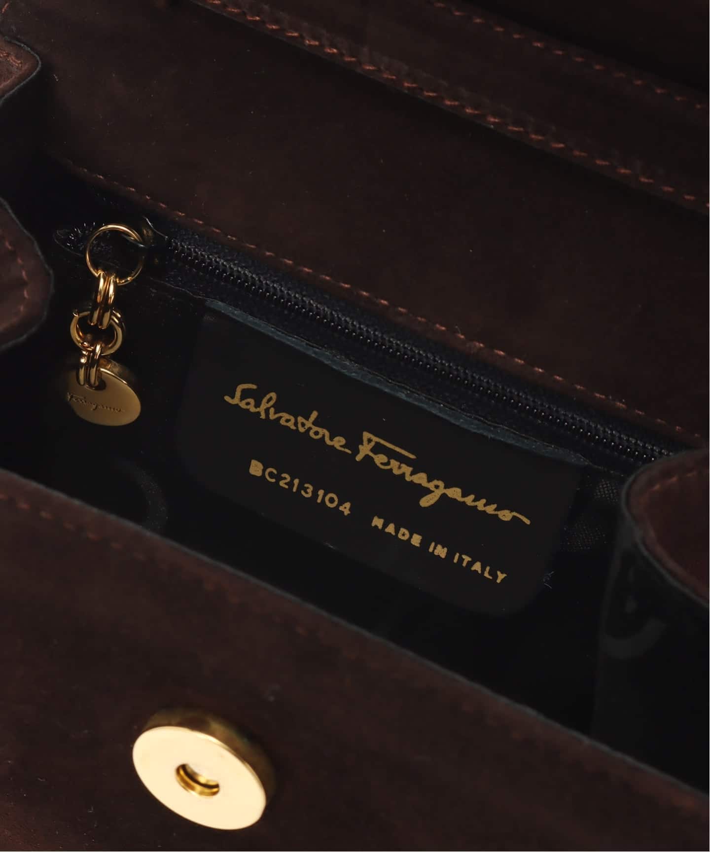VINTAGE FERRAGAMO/フェラガモ】ハンドバッグ 2way vara suede