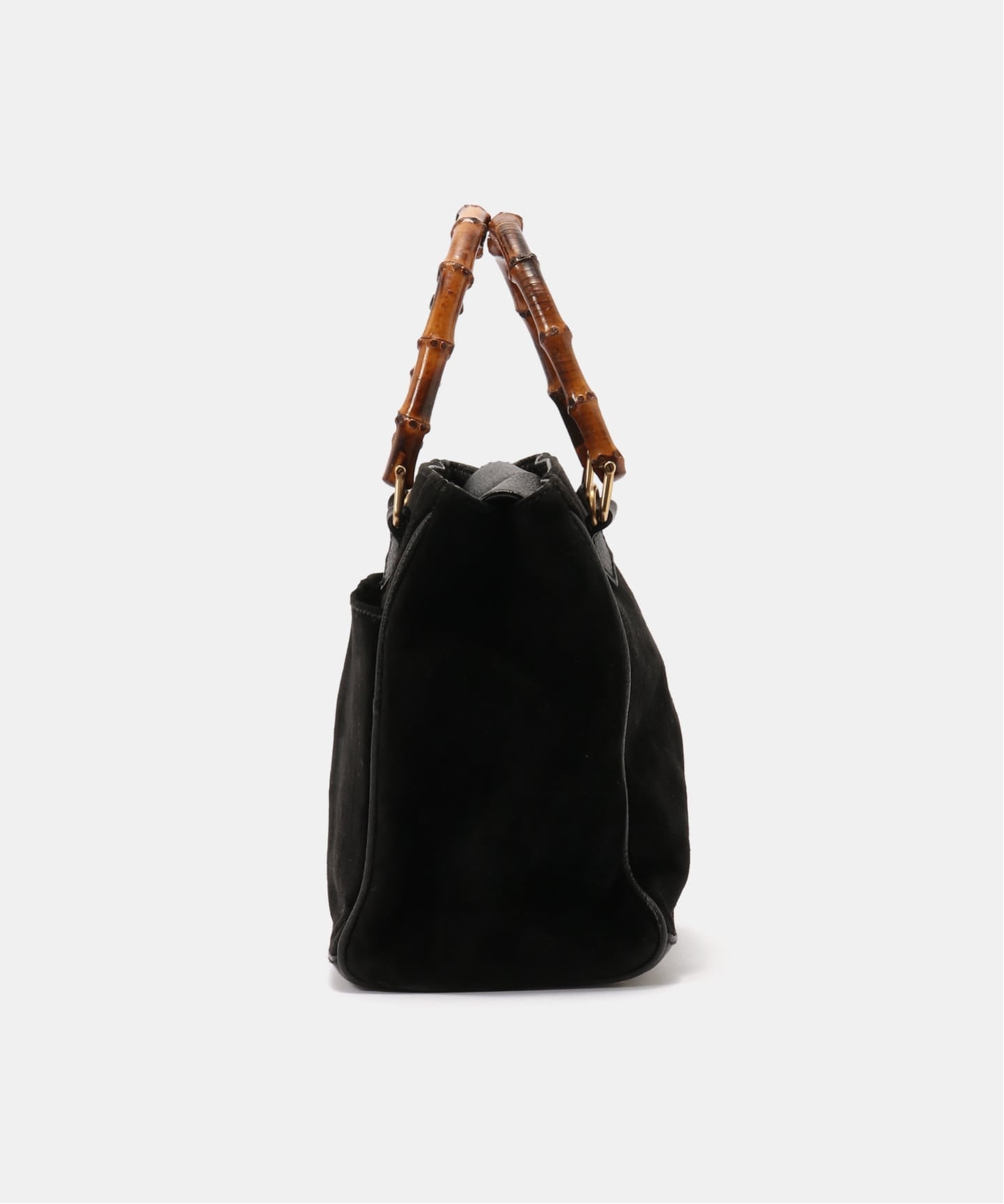 VINTAGE GUCCI/グッチ】Bamboo ミニハンドバッグ suede（ハンドバッグ