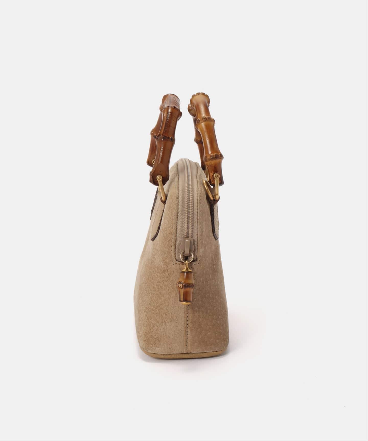 VINTAGE GUCCI/グッチ】Bamboo ミニハンドバッグ 2way suede