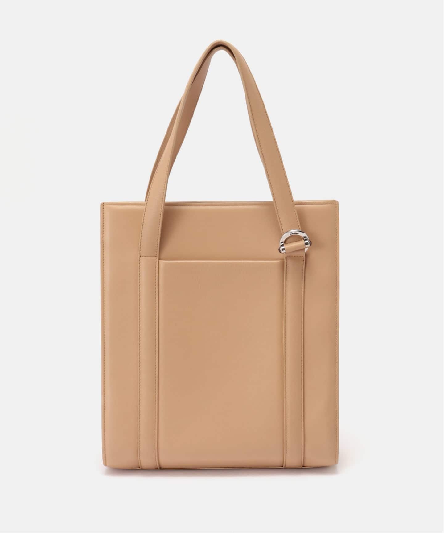 カルティエ カボション ハンドバッグ ライトベージュ ギャランティカード付属品 VINTAGE CARTIER/カルティエ】カボショントートバッグ（ハンドバッグ