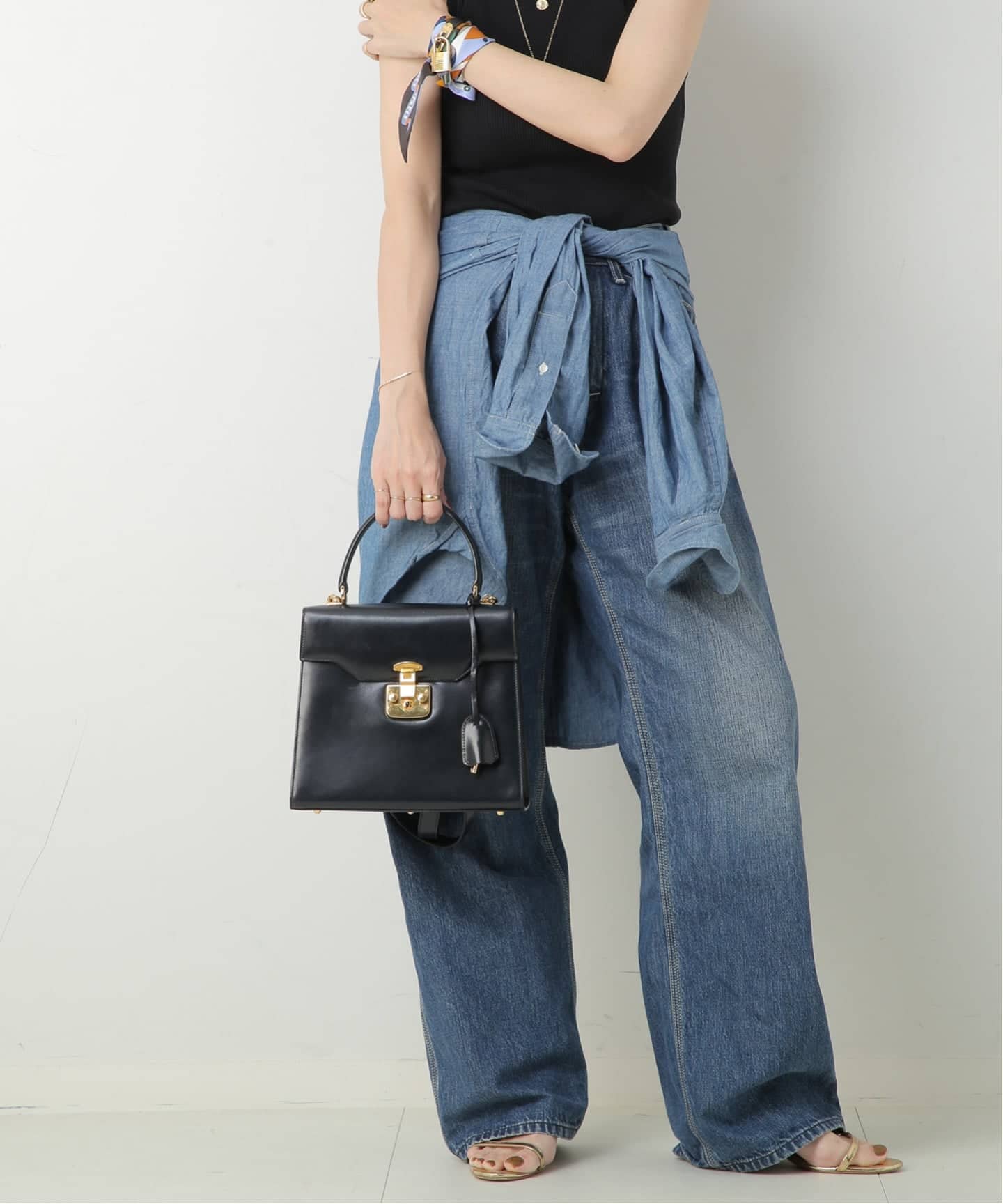VINTAGE GUCCI/グッチ】Lady lock ハンドバッグ 2way（ハンドバッグ