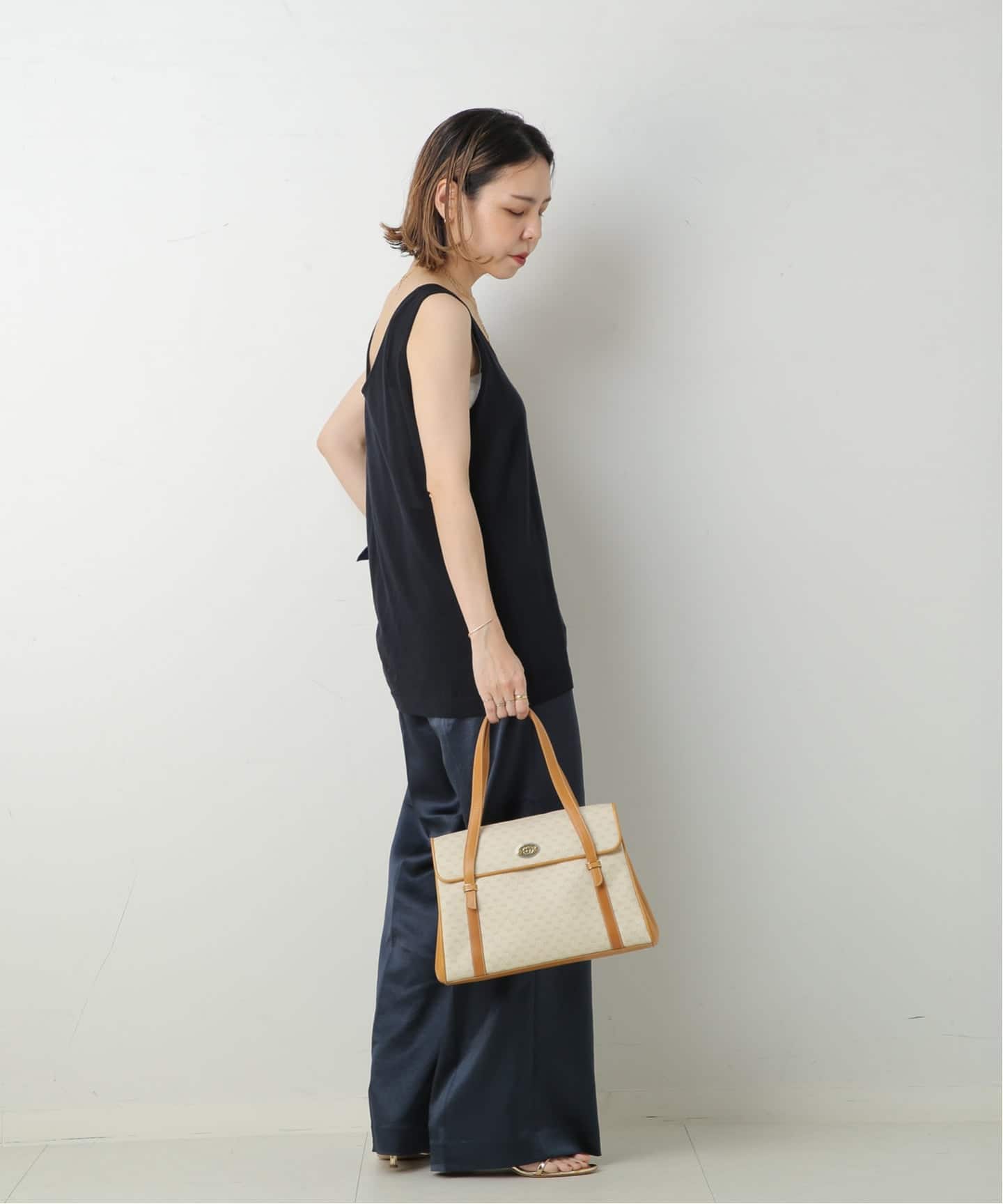 VINTAGE GUCCI/グッチ】ハンドバッグ micro gg（ハンドバッグ