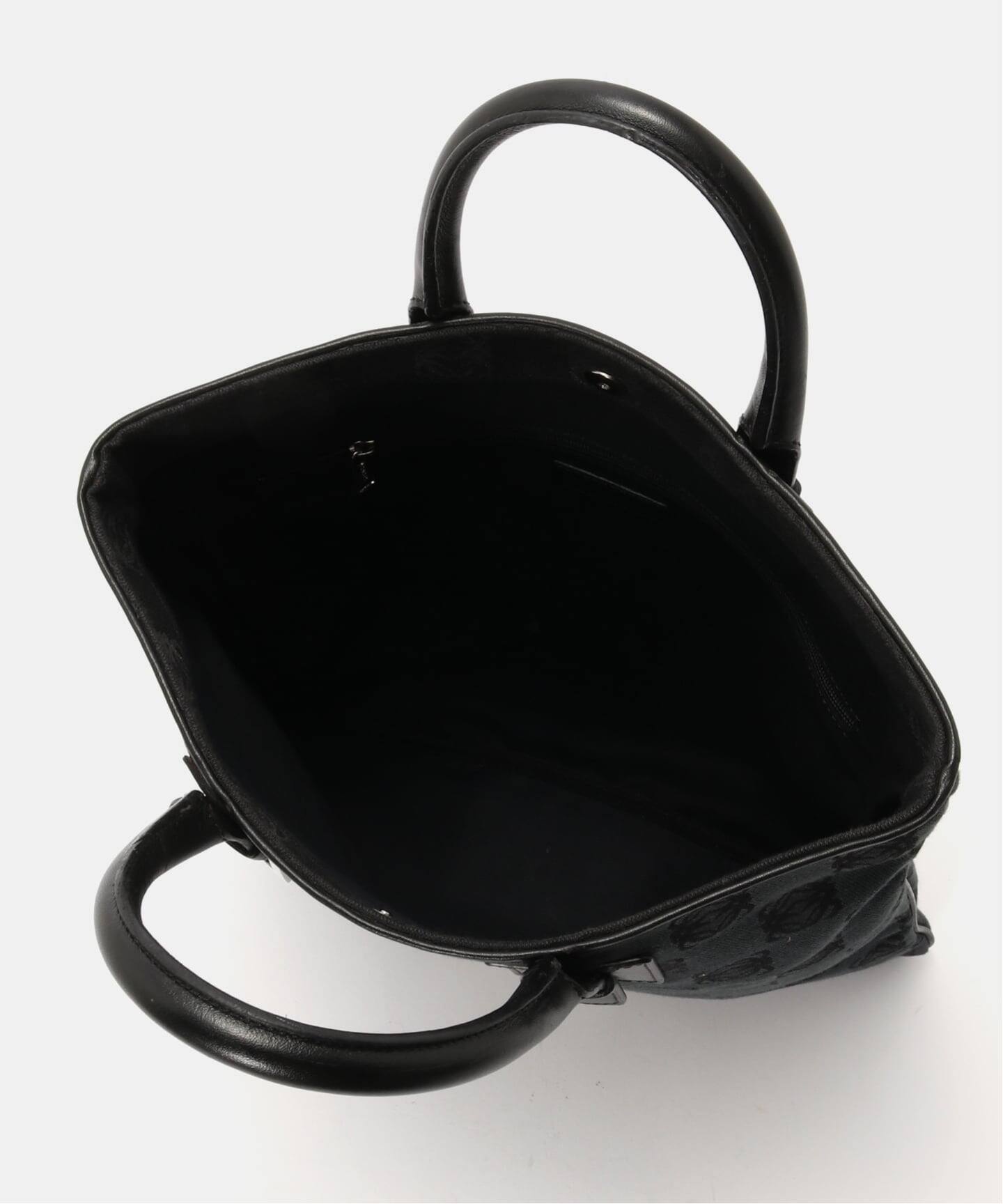 LOEWE ロエベ　ロゴ型押し　レザー　ハンドバッグ　ヴィンテージ　黒 VINTAGE LOEWE/ロエベ】ハンドバッグ monogram（ハンドバッグ