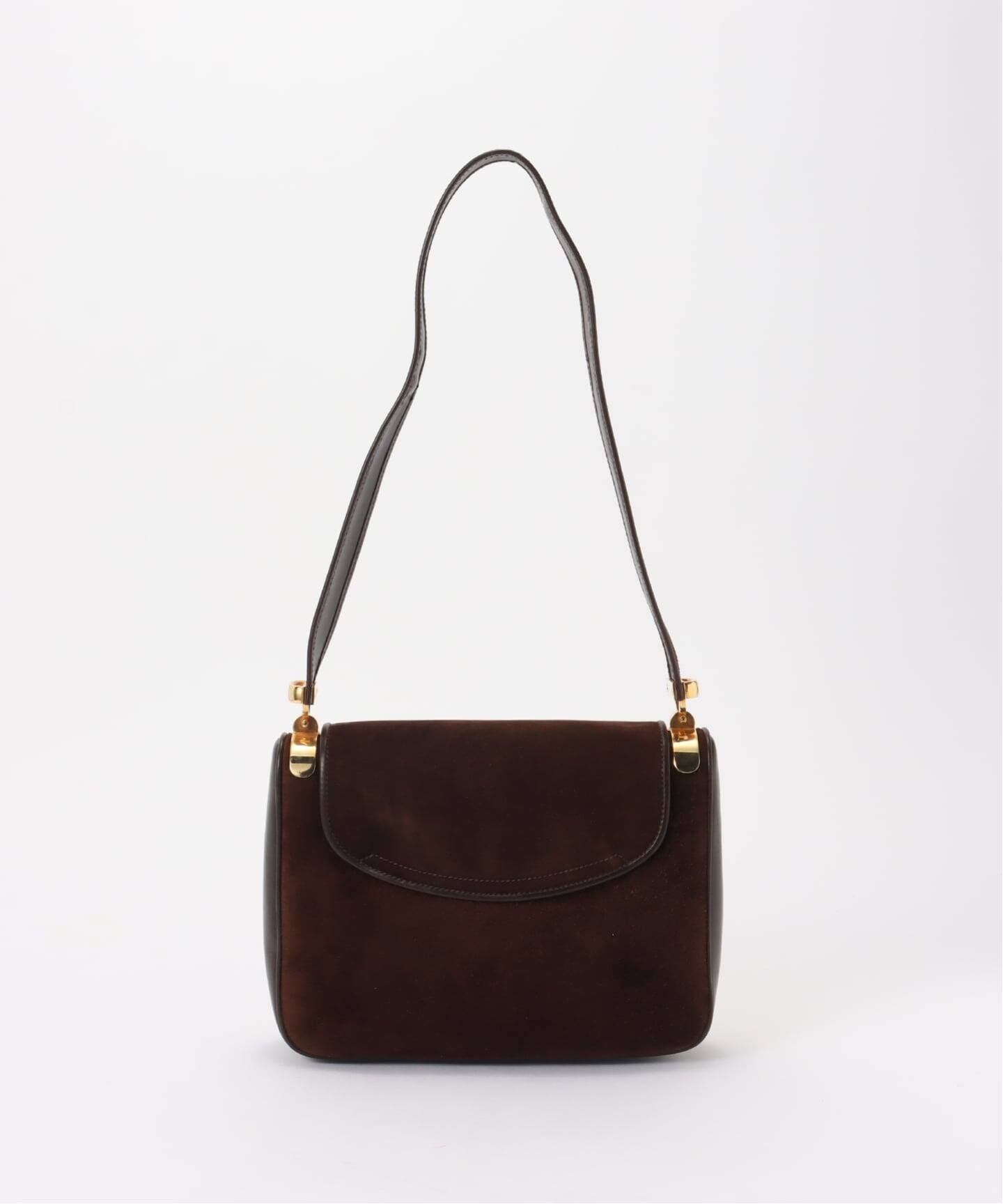 VINTAGE GUCCI/グッチ】ショルダーバッグ suede（ショルダーバッグ