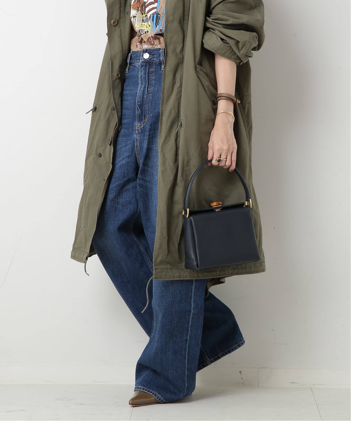 VINTAGE GUCCI/グッチ】Bamboo ハンドバッグ（ハンドバッグ