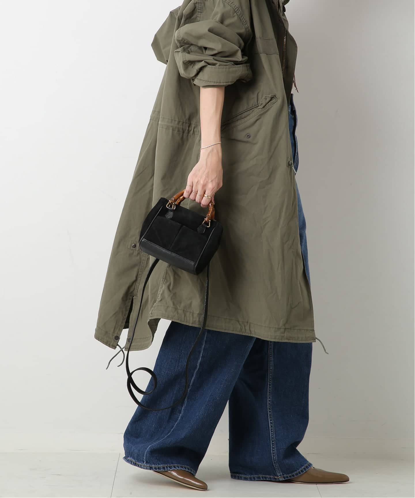 VINTAGE GUCCI/グッチ】Bamboo ミニハンドバッグ 2way suede