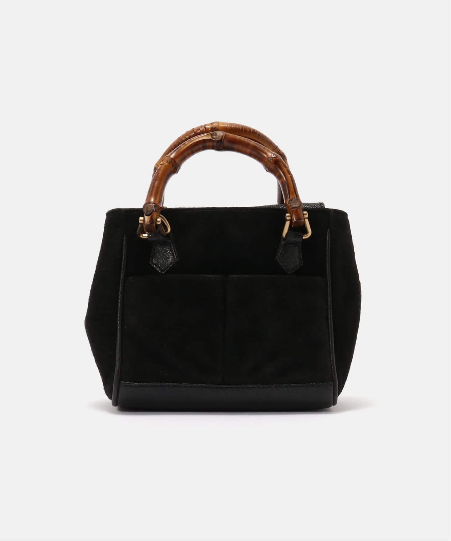 VINTAGE GUCCI/グッチ】Bamboo ミニハンドバッグ 2way suede