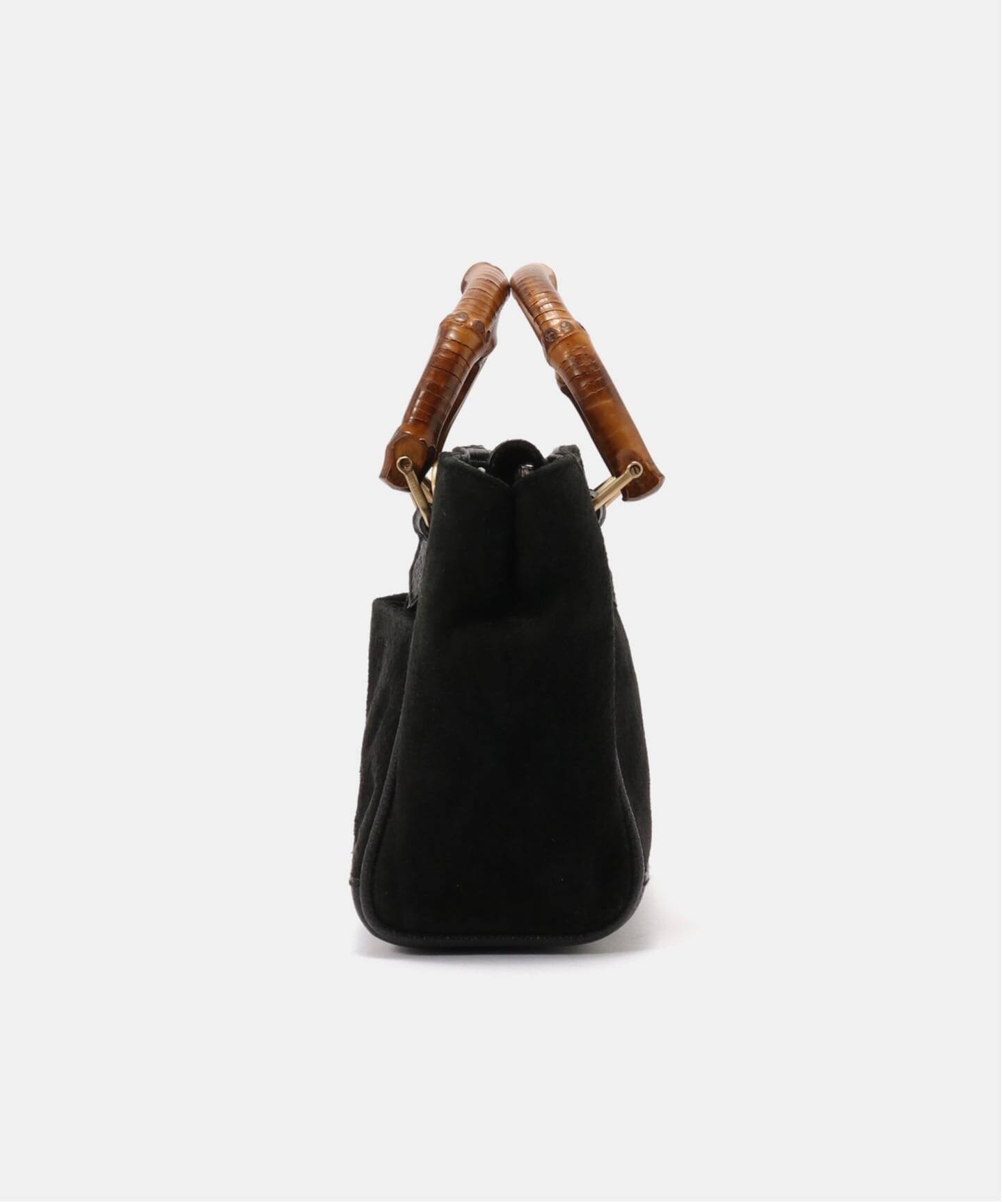 VINTAGE GUCCI/グッチ】Bamboo ミニハンドバッグ 2way suede 