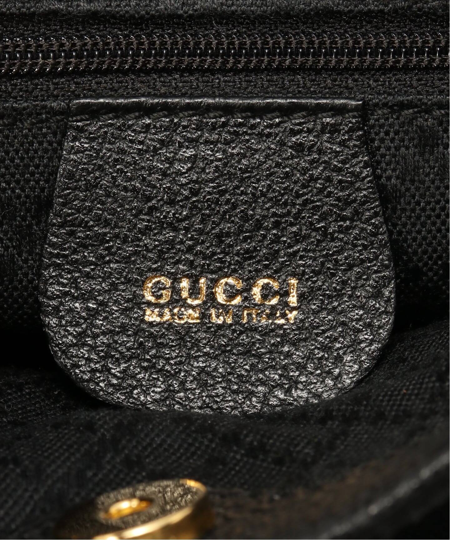 VINTAGE GUCCI/グッチ】Bamboo ミニハンドバッグ 2way suede 
