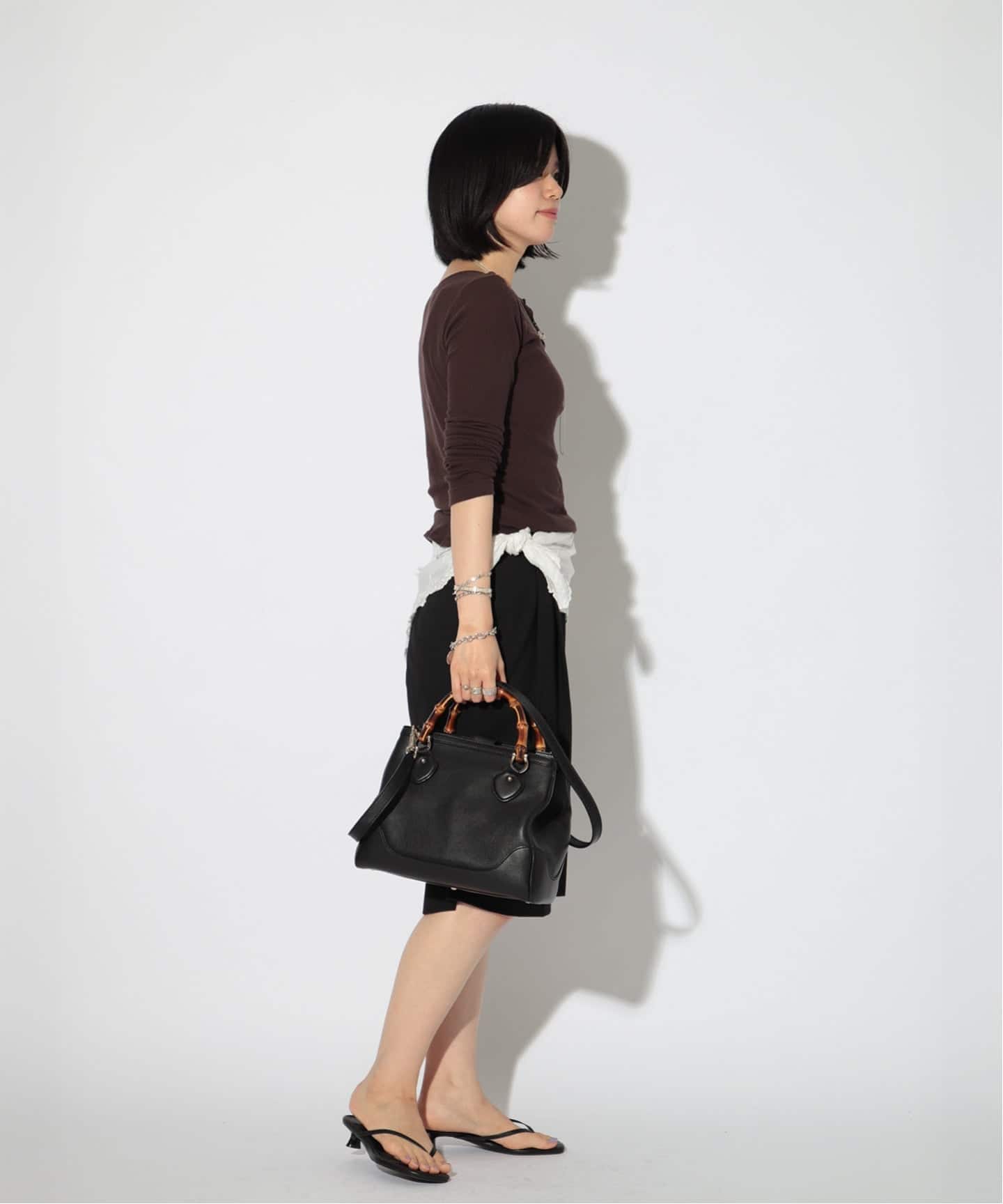 VINTAGE GUCCI/グッチ】Diana bamboo top 2way（ハンドバッグ