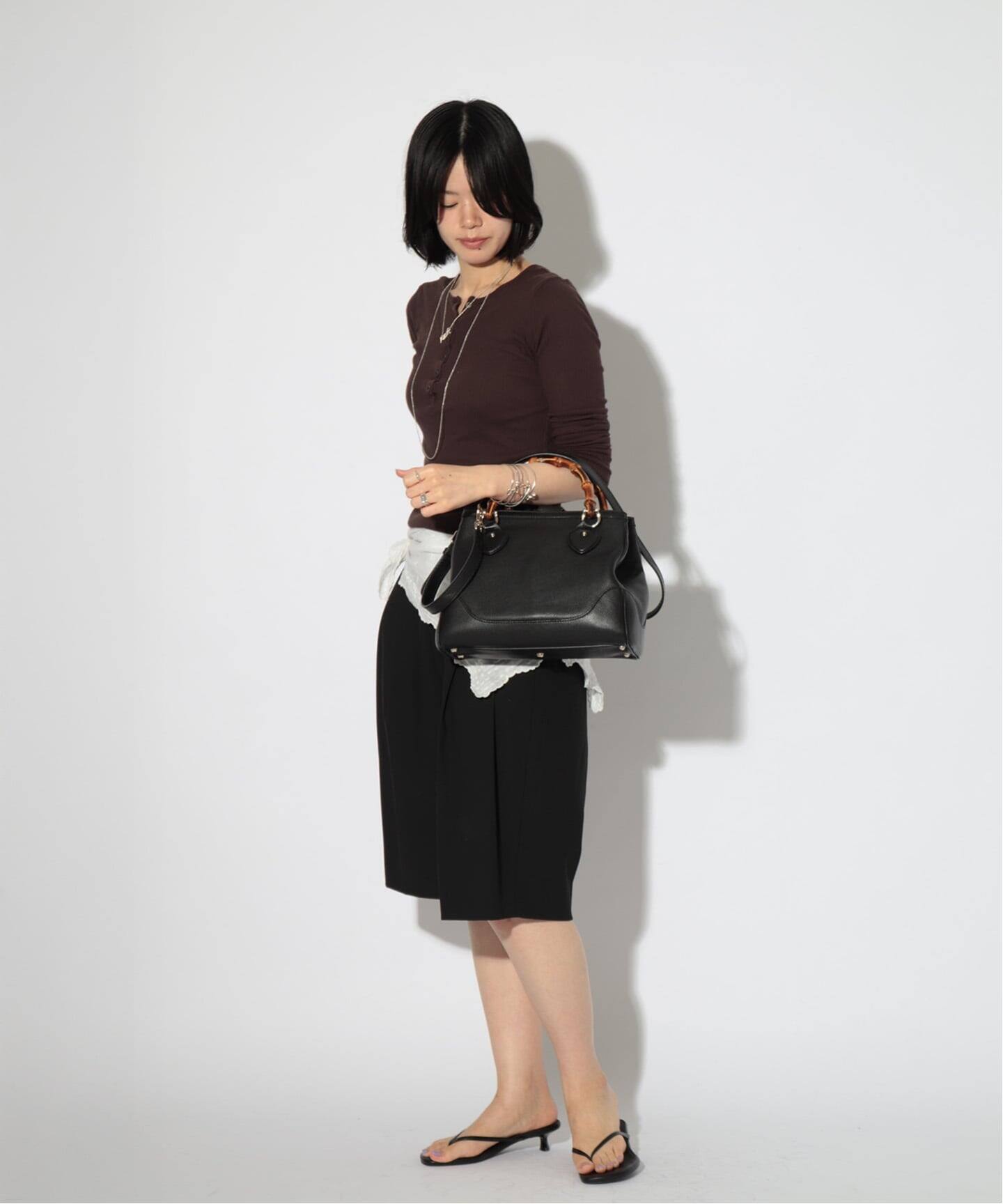 VINTAGE GUCCI/グッチ】Diana bamboo top 2way（ハンドバッグ