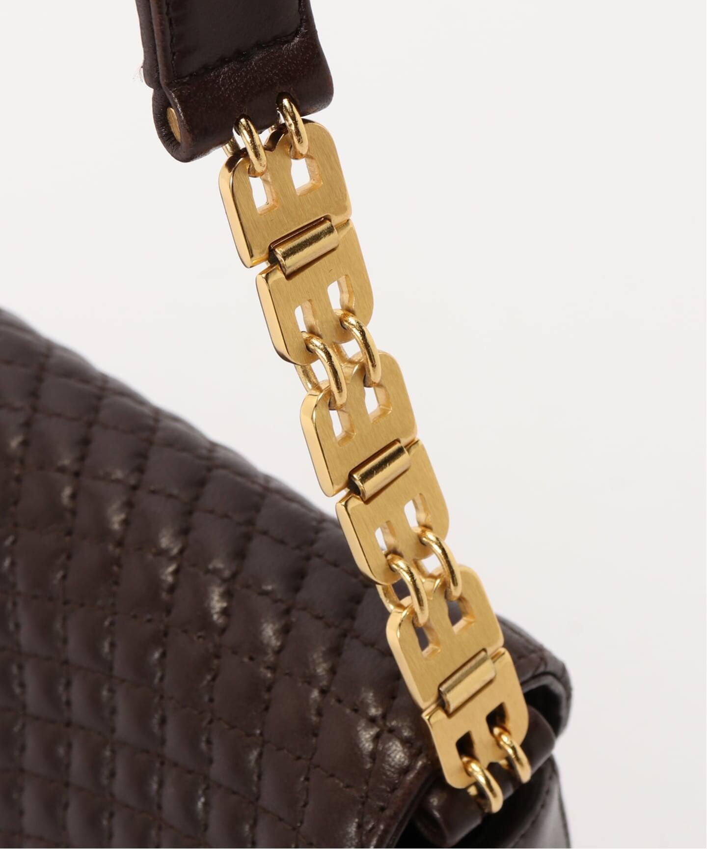BALLY バリー ヴィンテージ キルティングショルダーバッグ ゴールドチェーン BALLY バリー ショルダーバッグ キルティング ダブルフラップ チェーン