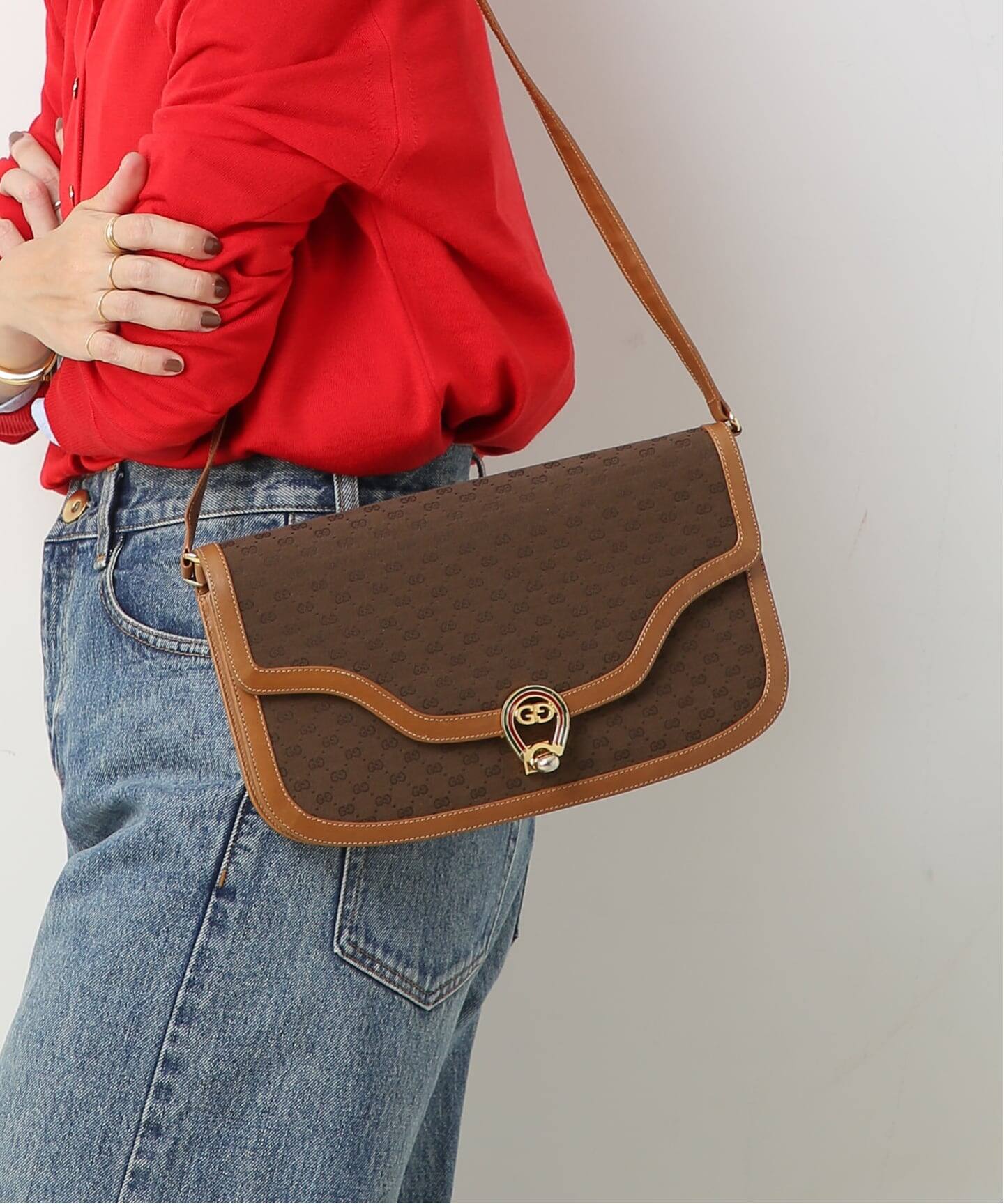 VINTAGE GUCCI/グッチ】ショルダーバッグ micro gg（ショルダーバッグ 