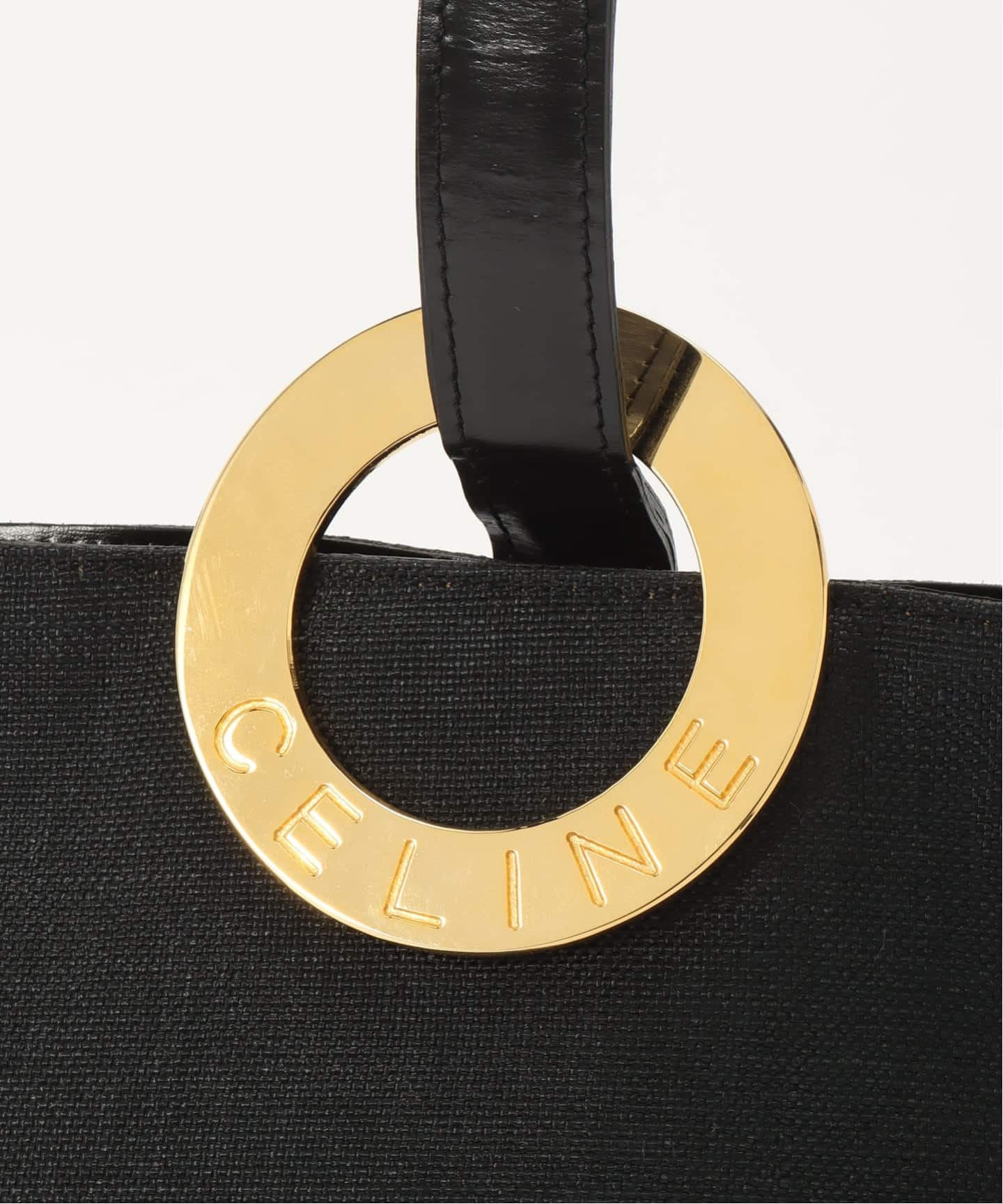 VINTAGE CELINE/セリーヌ】ショルダーバッグ circle raffia