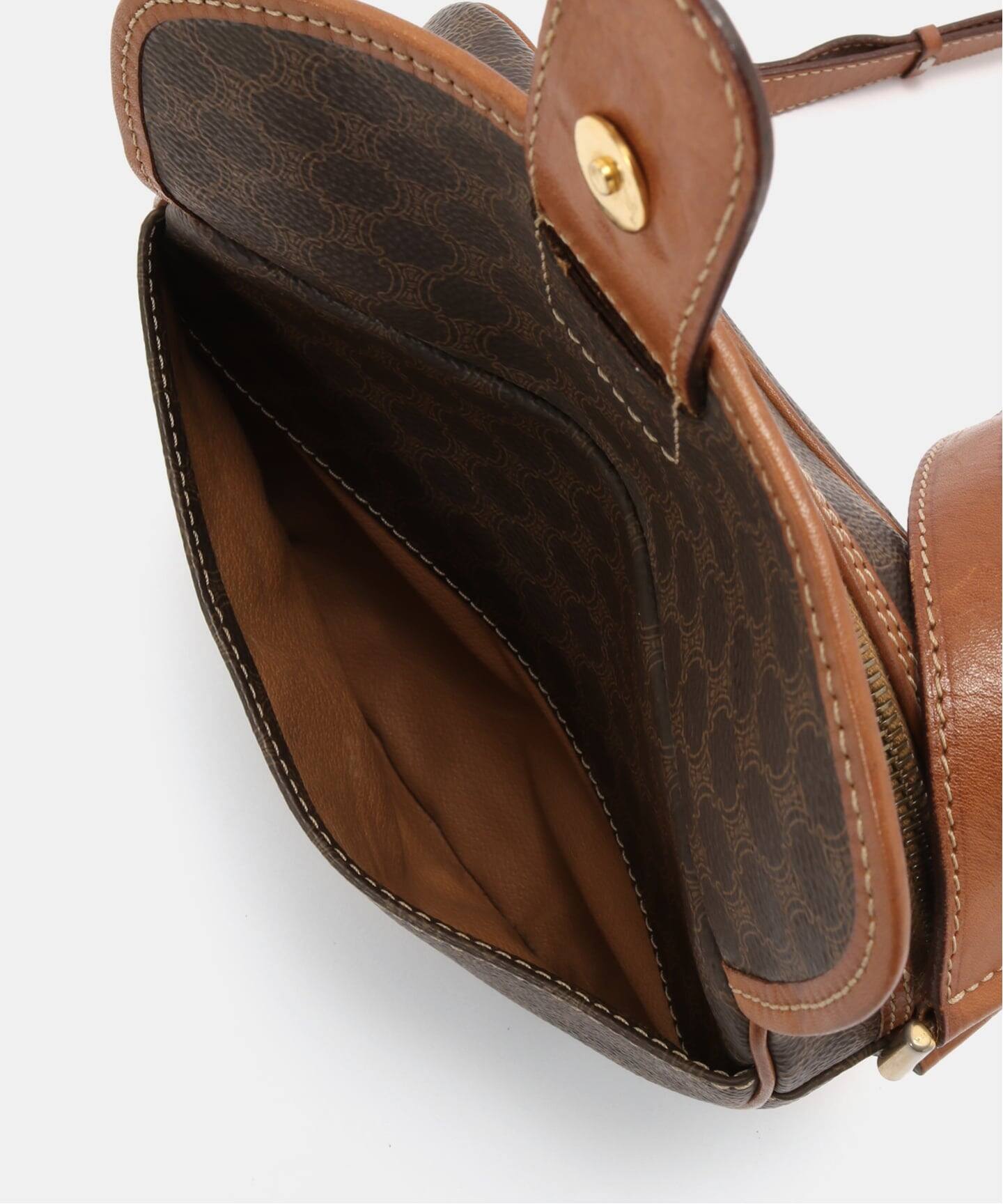 ヴィンテージ CELINE バッグ ショルダーバッグ ハンドバッグ ブラウン VINTAGE CELINE/セリーヌ】ショルダーバッグ macadam（ショルダー
