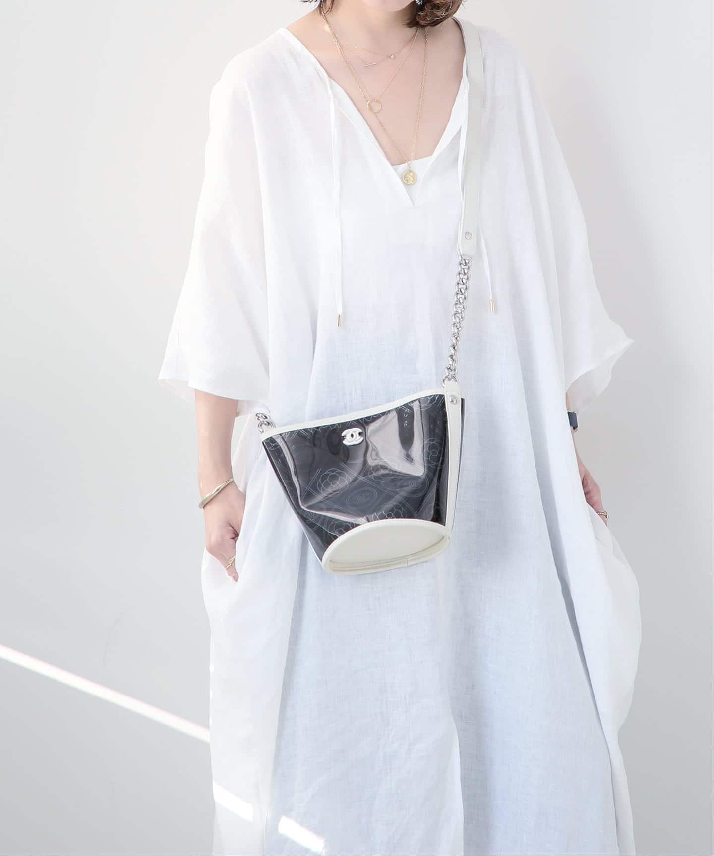 VINTAGE CHANEL/シャネル】バケットショルダーバッグ camellia vinyl