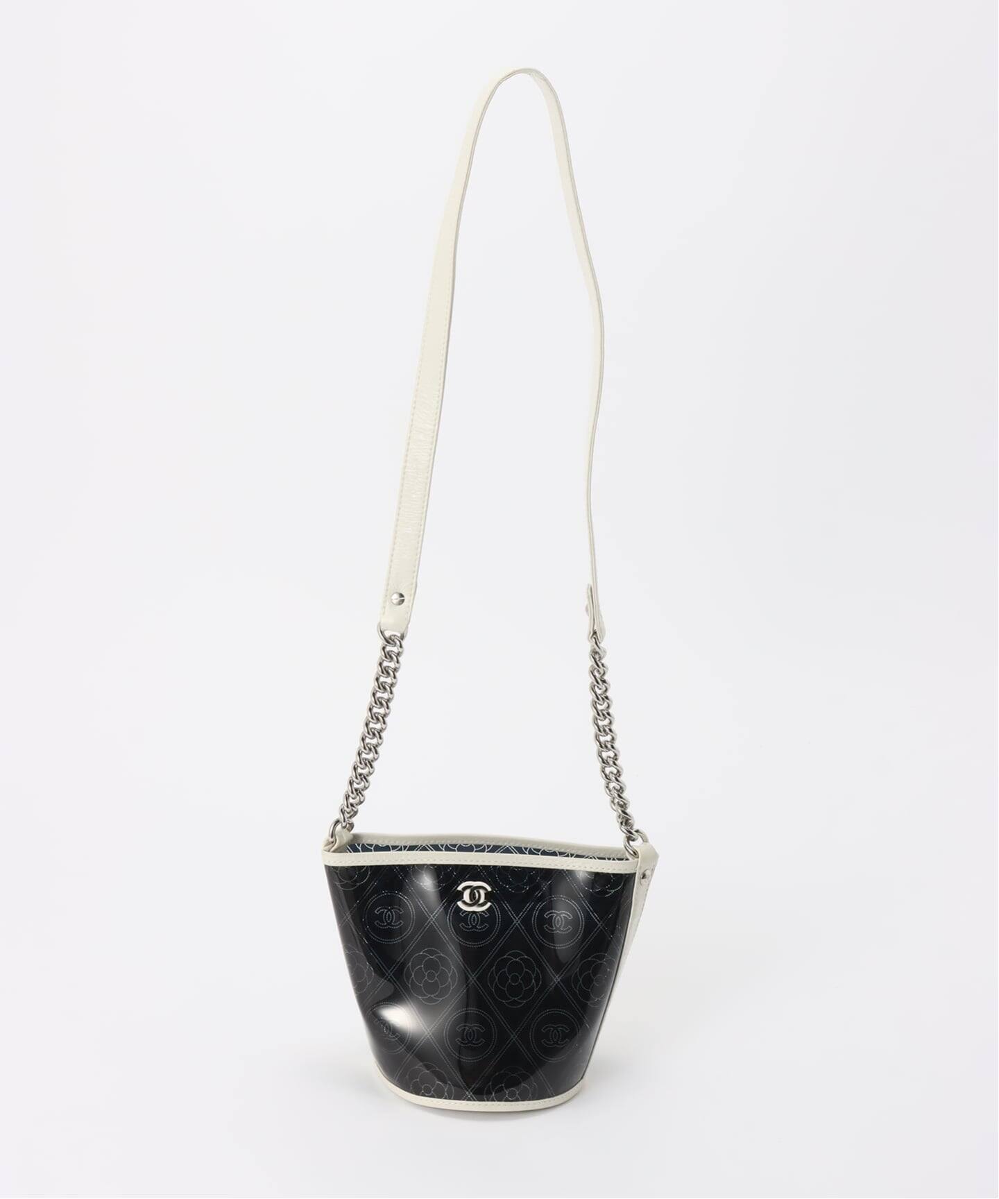 VINTAGE CHANEL/シャネル】バケットショルダーバッグ camellia vinyl