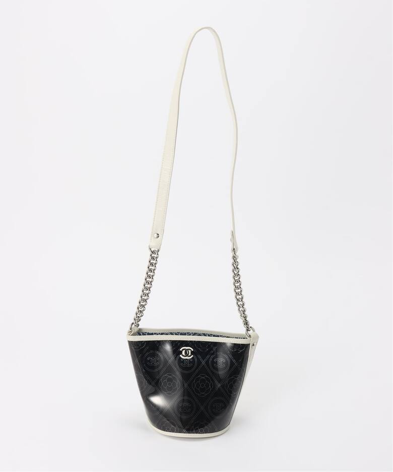 VINTAGE CHANEL/シャネル】バケットショルダーバッグ camellia vinyl 