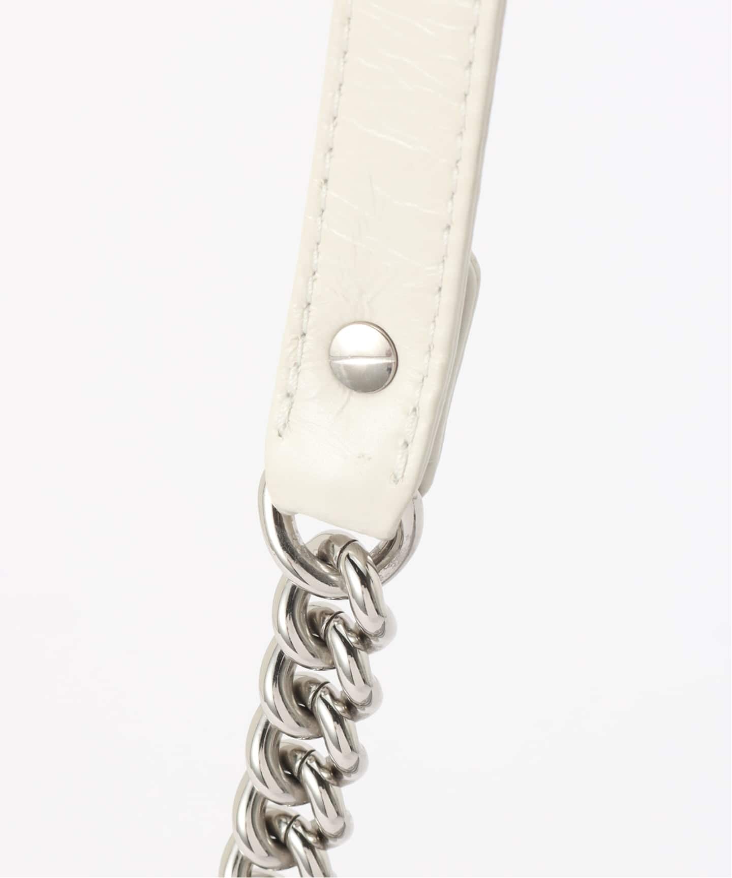 CHANEL ホワイト バケツ型ショルダーバッグ VINTAGE CHANEL/シャネル】バケットショルダーバッグ camellia vinyl