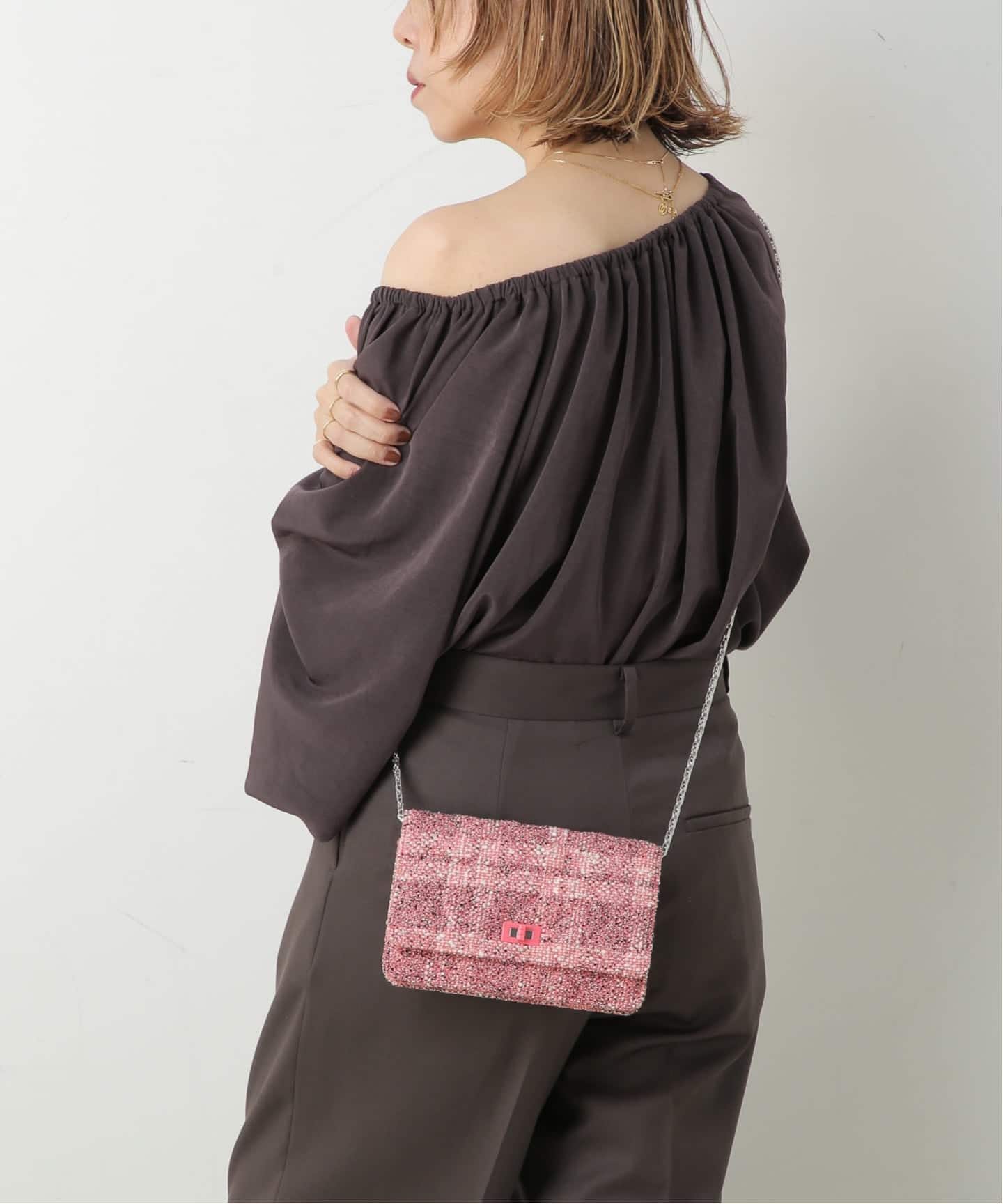 CHANEL/シャネル】 2.55 chain wallet tweed（ショルダーバッグ