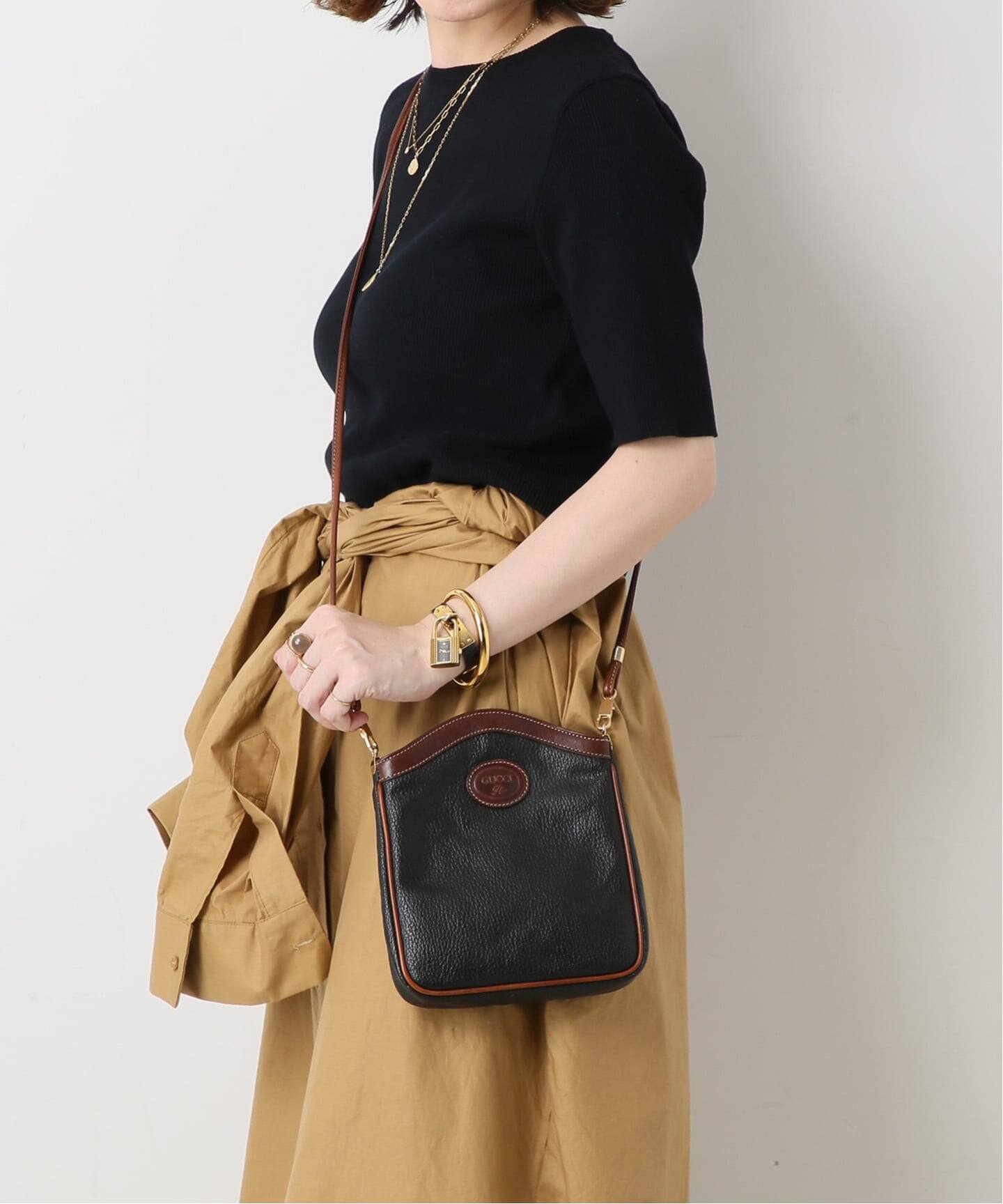 GUCCI オールドグッチ グッチプラス ショルダーバッグ ヴィンテージ VINTAGE GUCCI Plus/グッチ プラス】ミニショルダーバッグ（ショルダー