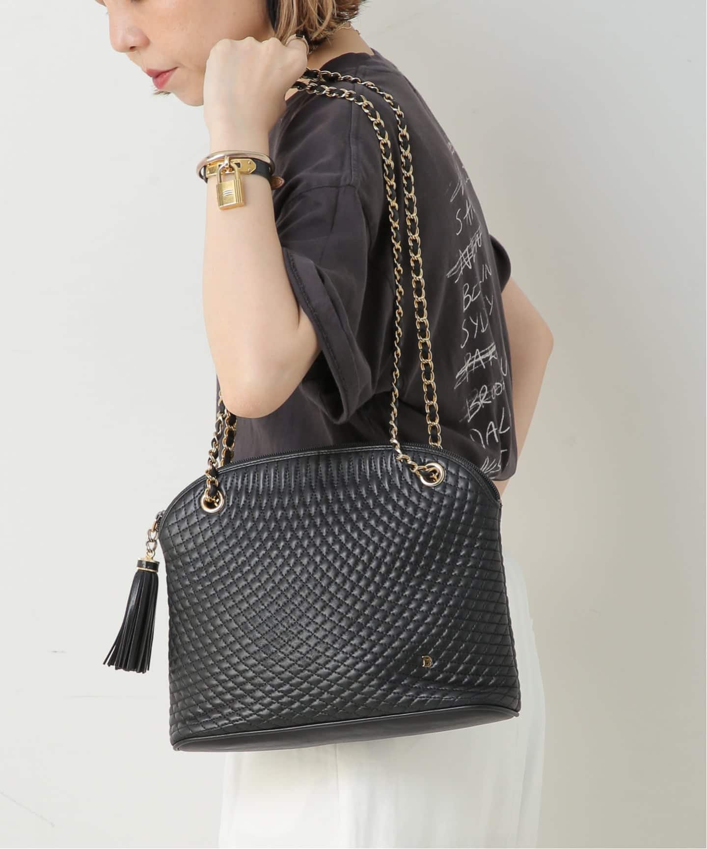 VINTAGE BALLY/バリー】チェーンショルダーバッグ（ショルダーバッグ