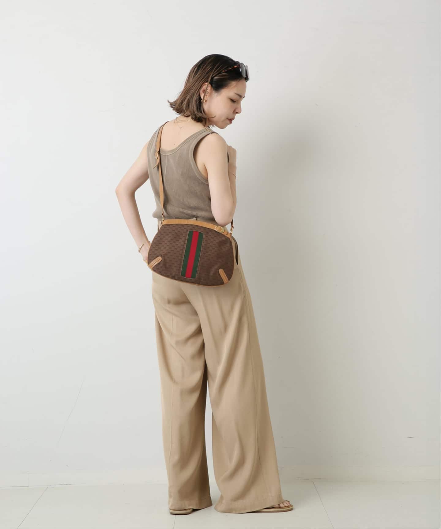VINTAGE GUCCI/グッチ】ショルダーバッグ micro gg web（ショルダー