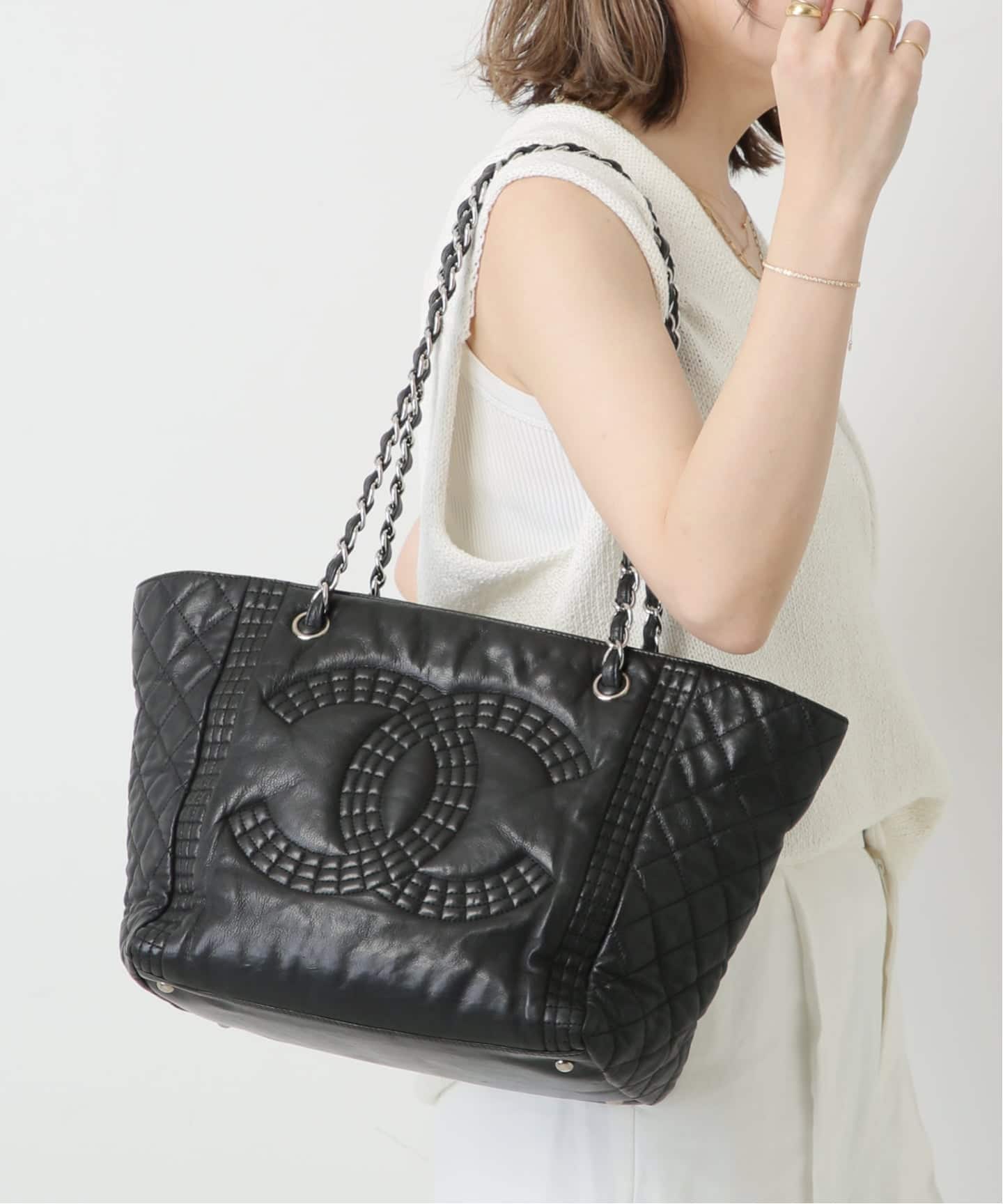 VINTAGE CHANEL/シャネル】Matelasse チェーンショルダーバッグ