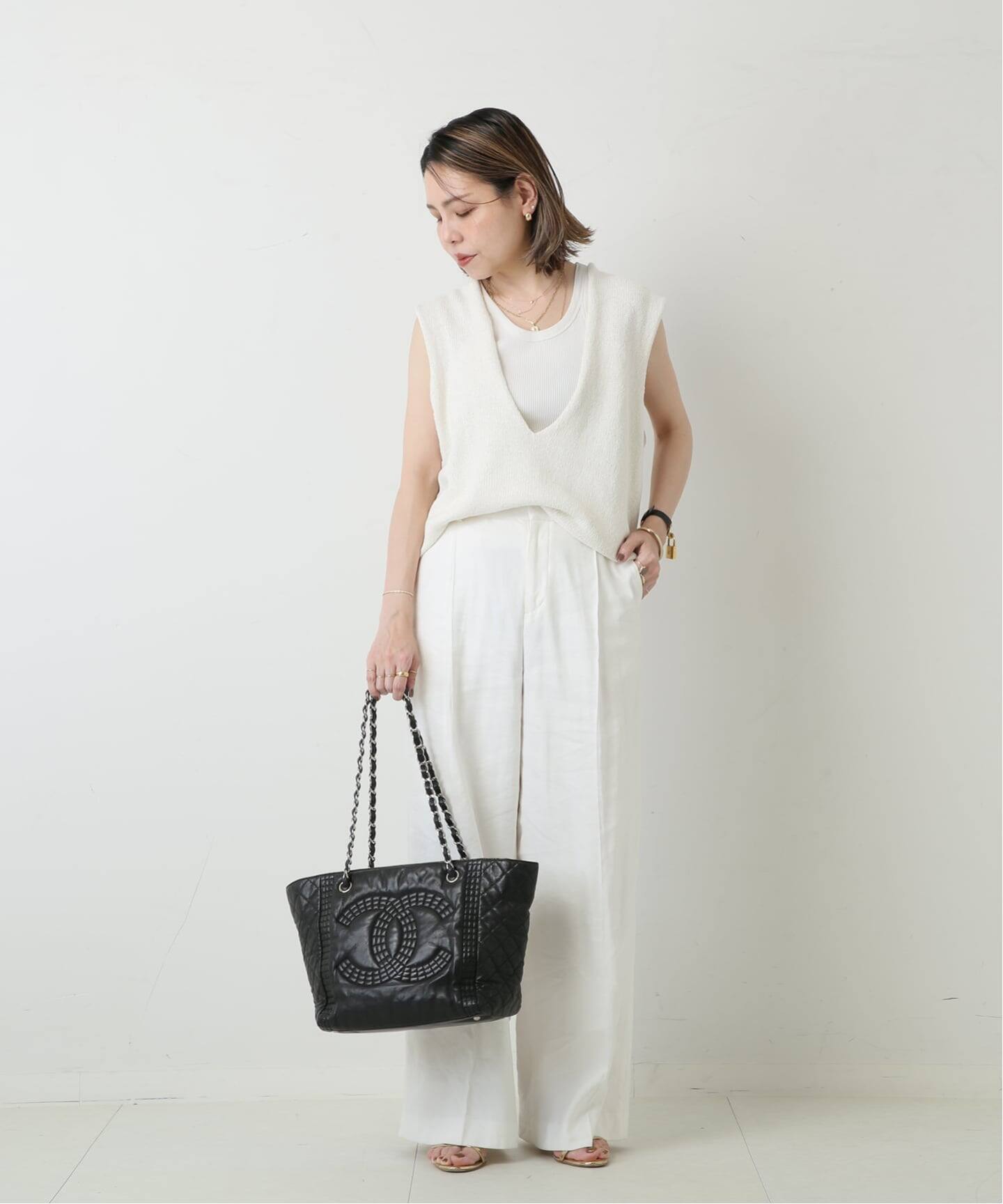 VINTAGE CHANEL/シャネル】Matelasse チェーンショルダーバッグ