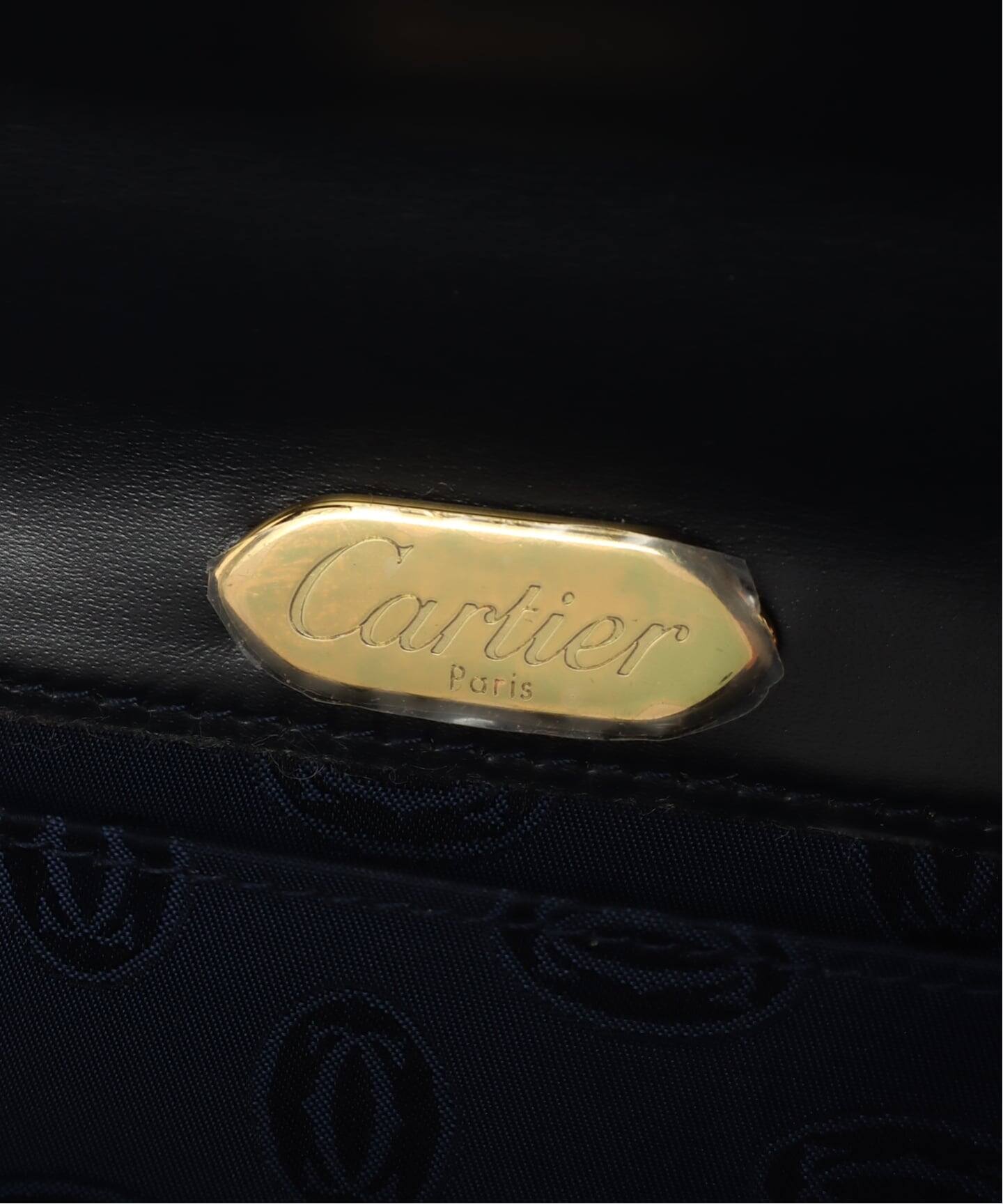 VINTAGE CARTIER/カルティエ】Sapphire line チェーンショルダーバッグ