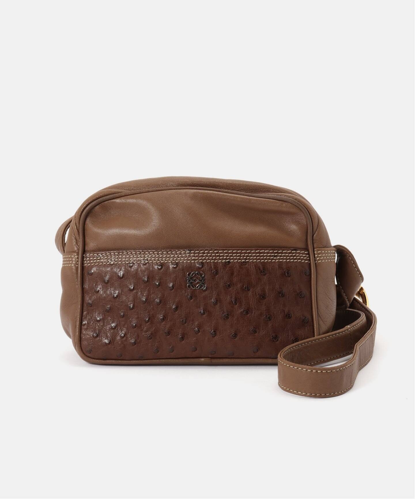 VINTAGE LOEWE/ロエベ】ショルダーバッグ anagram ostrich（ショルダー