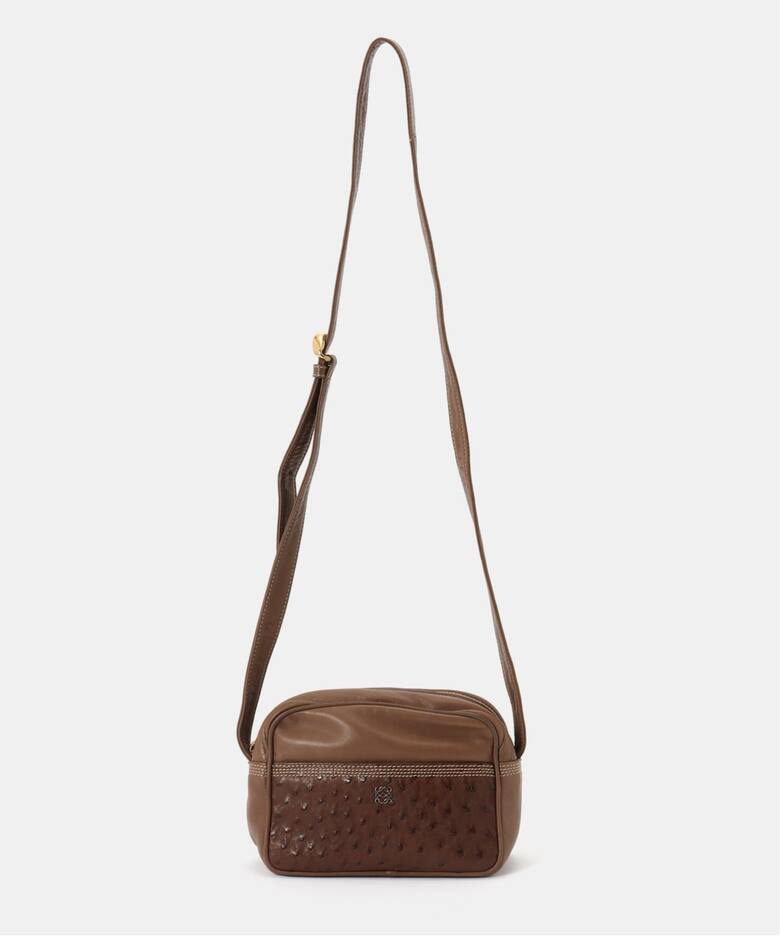 VINTAGE LOEWE/ロエベ】ショルダーバッグ anagram ostrich（ショルダー 