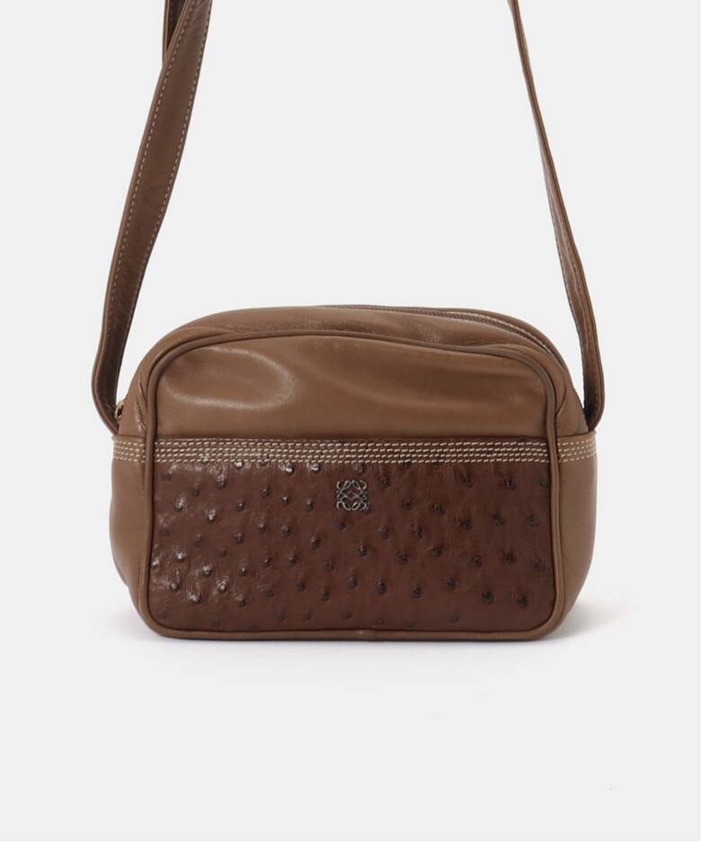 VINTAGE LOEWE/ロエベ】ショルダーバッグ anagram ostrich（ショルダー 