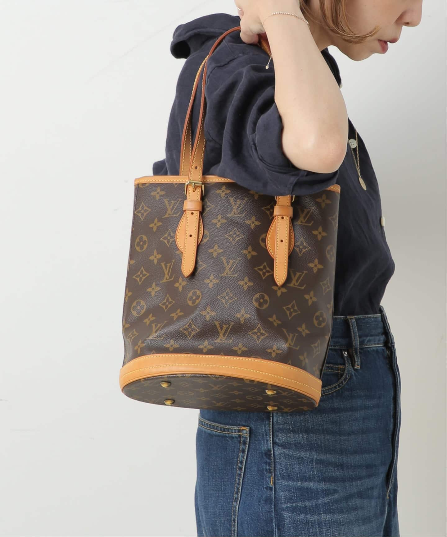 Louis Vuitton ルイヴィトン バケツ型トートバッグ PM VINTAGE LOUIS VUITTON/ルイ ヴィトン】Bucket pm（ショルダーバッグ