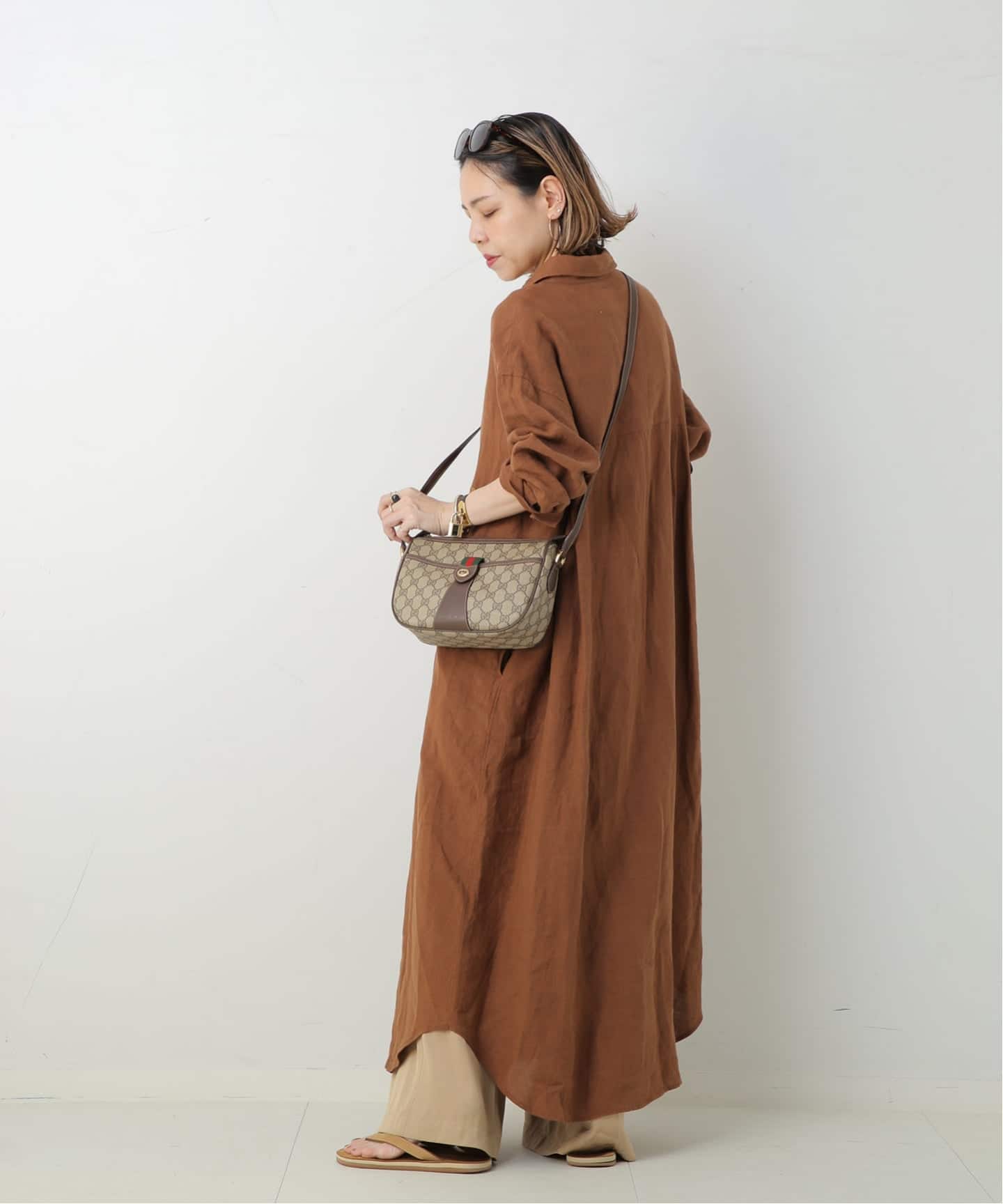 VINTAGE GUCCI/グッチ】ショルダーバッグ gg web（ショルダーバッグ