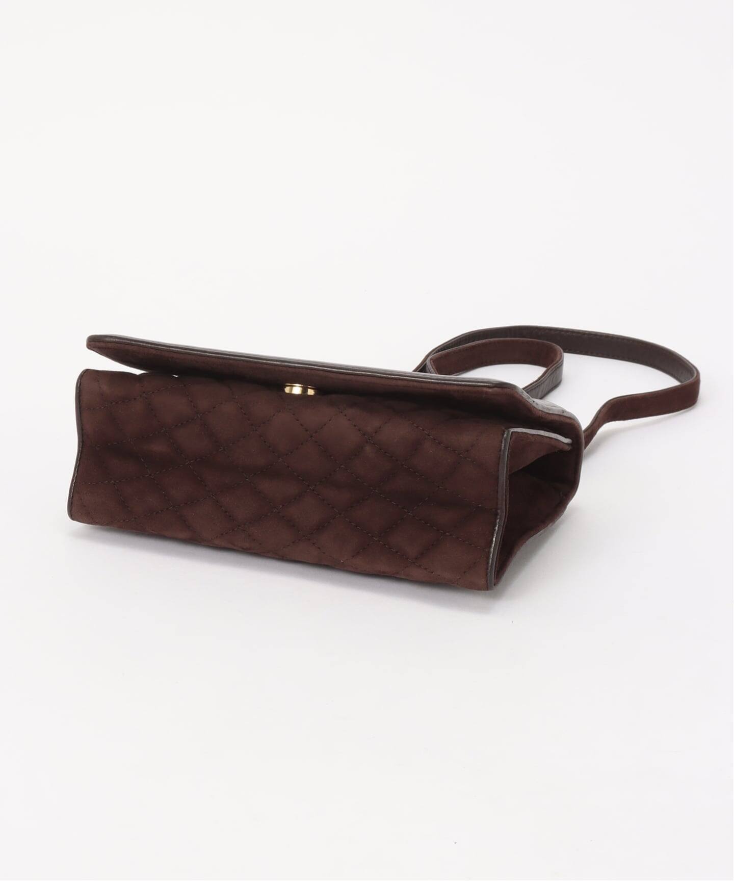 VINTAGE BALLY/バリー】チェーンショルダーバッグ suede（ショルダー