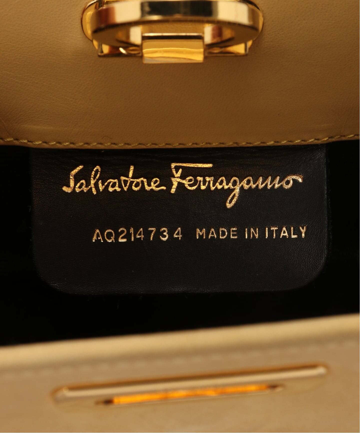 VINTAGE FERRAGAMO/フェラガモ】Gancini ミニ チェーンショルダー