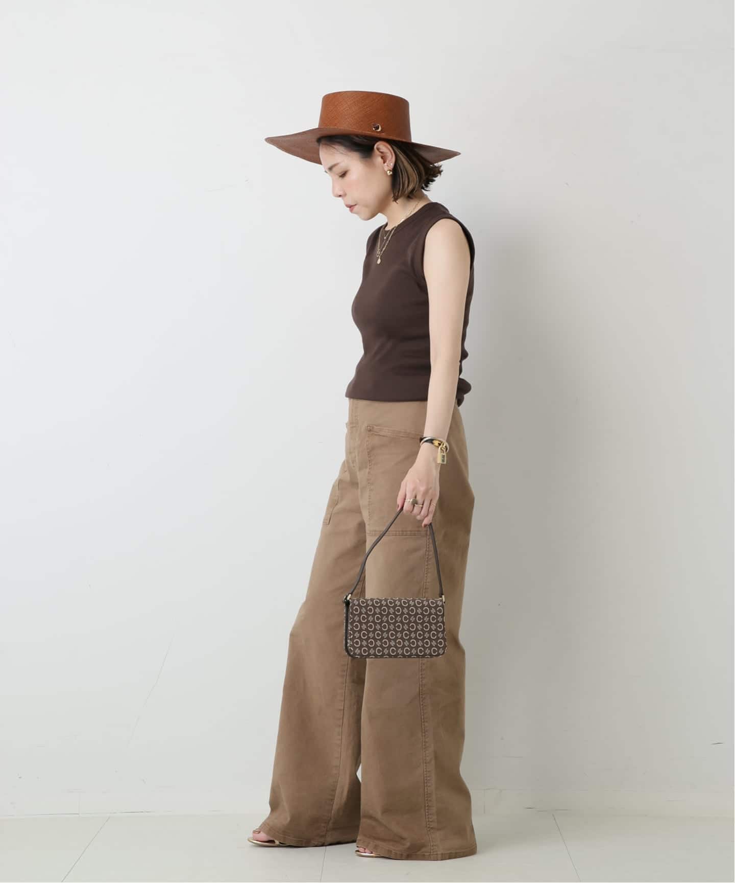 VINTAGE CELINE/セリーヌ】c macadam ショルダーバッグ canvas