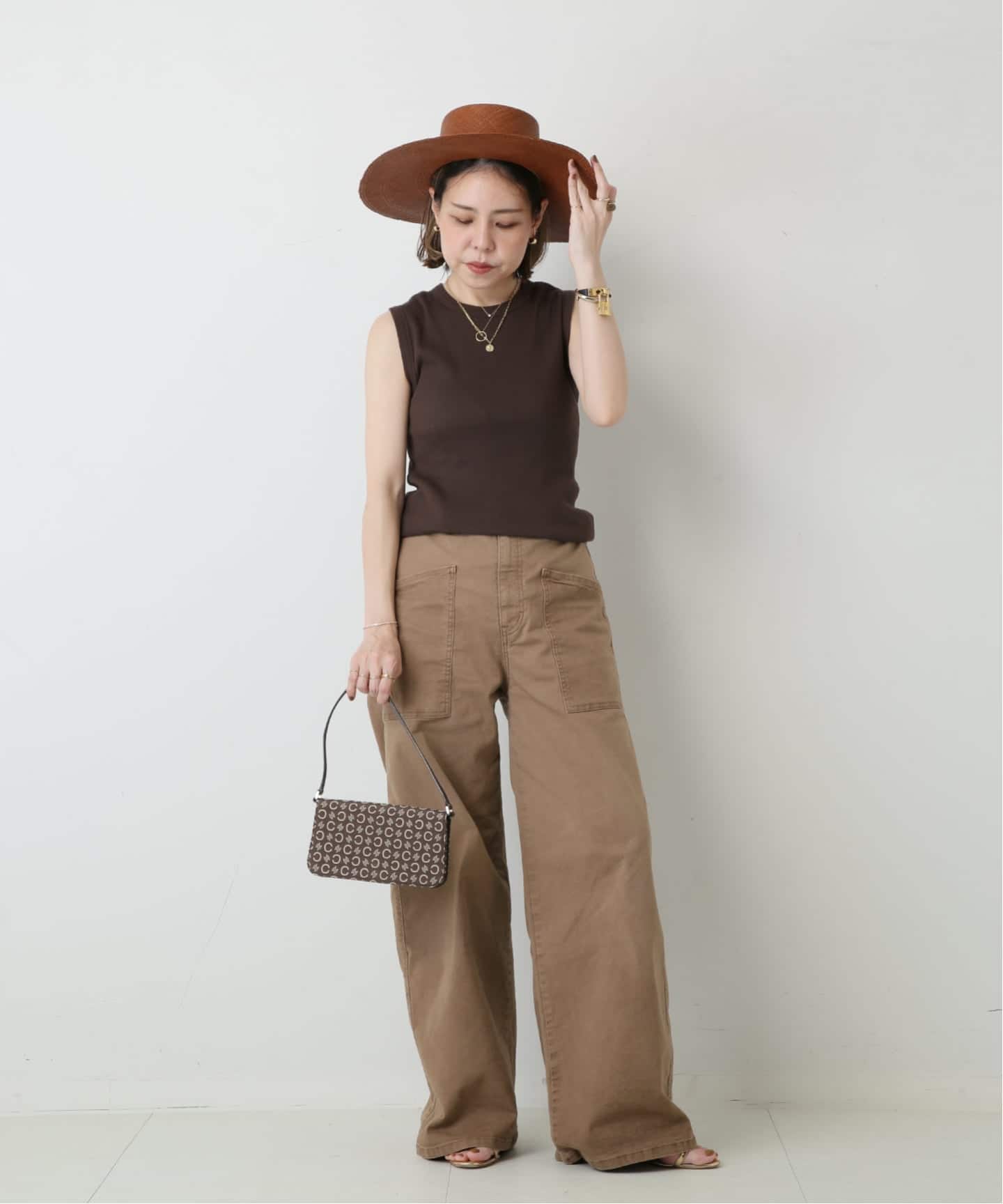 VINTAGE CELINE/セリーヌ】c macadam ショルダーバッグ canvas