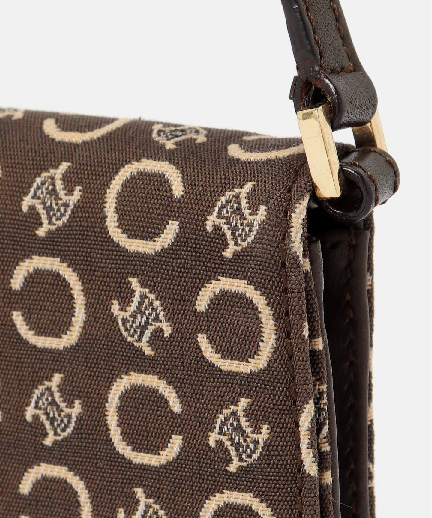 CELINE Cマカダム ショルダーバッグ VINTAGE CELINE/セリーヌ】c macadam ショルダーバッグ canvas