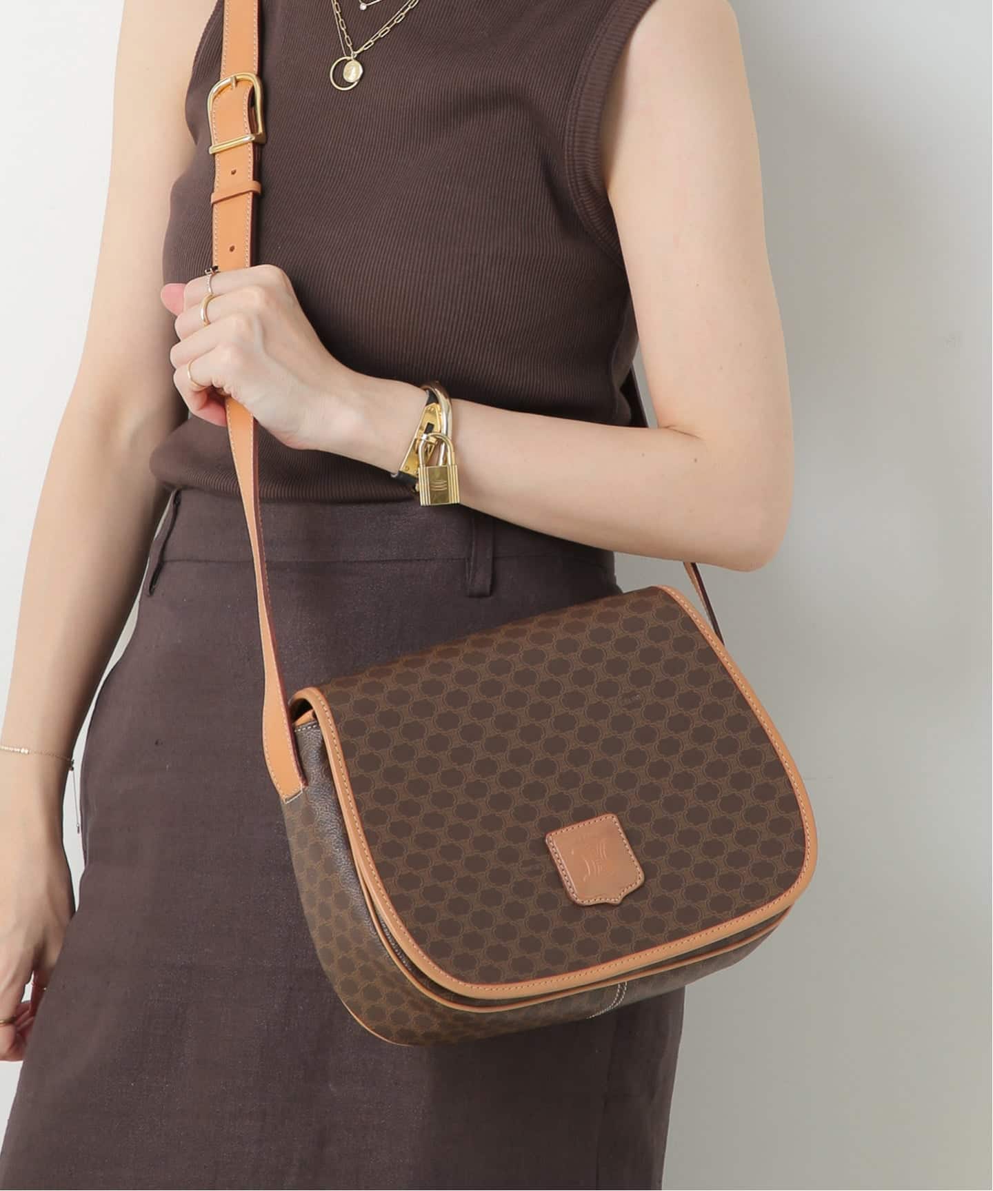 VINTAGE CELINE/セリーヌ】ショルダーバッグ macadam（ショルダー