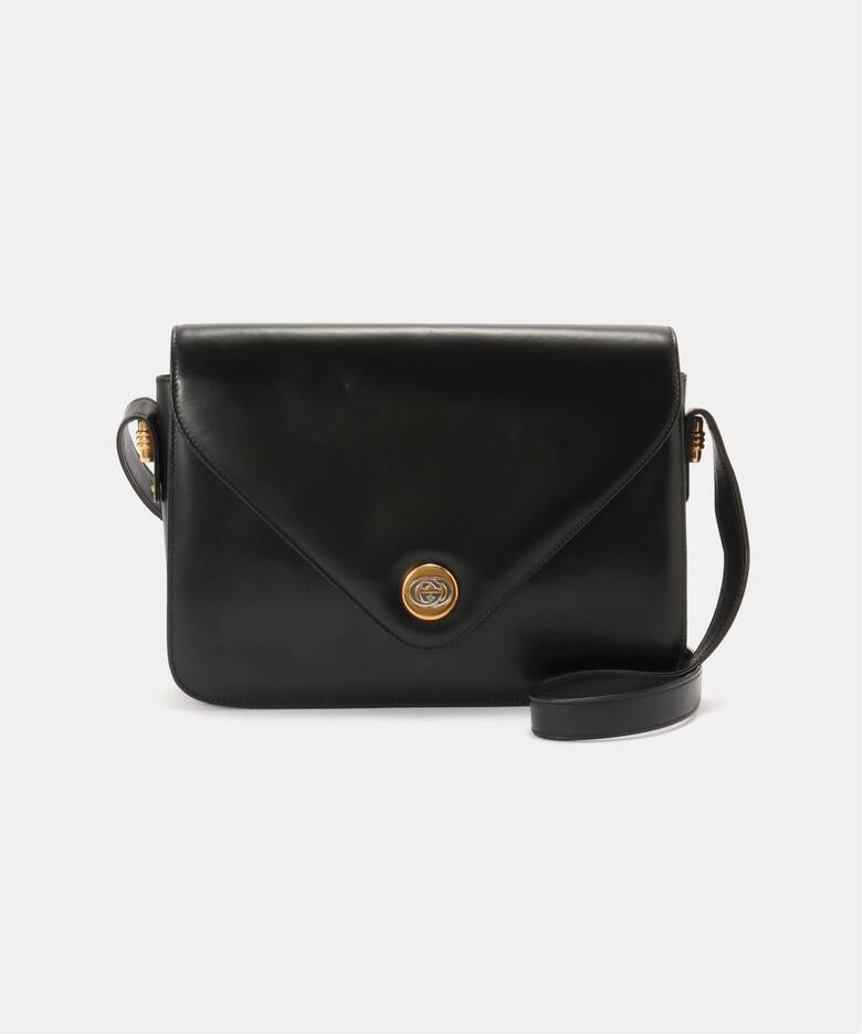 gucci ショルダーバッグ 黒 VINTAGE GUCCI グッチ ショルダーバッグ 