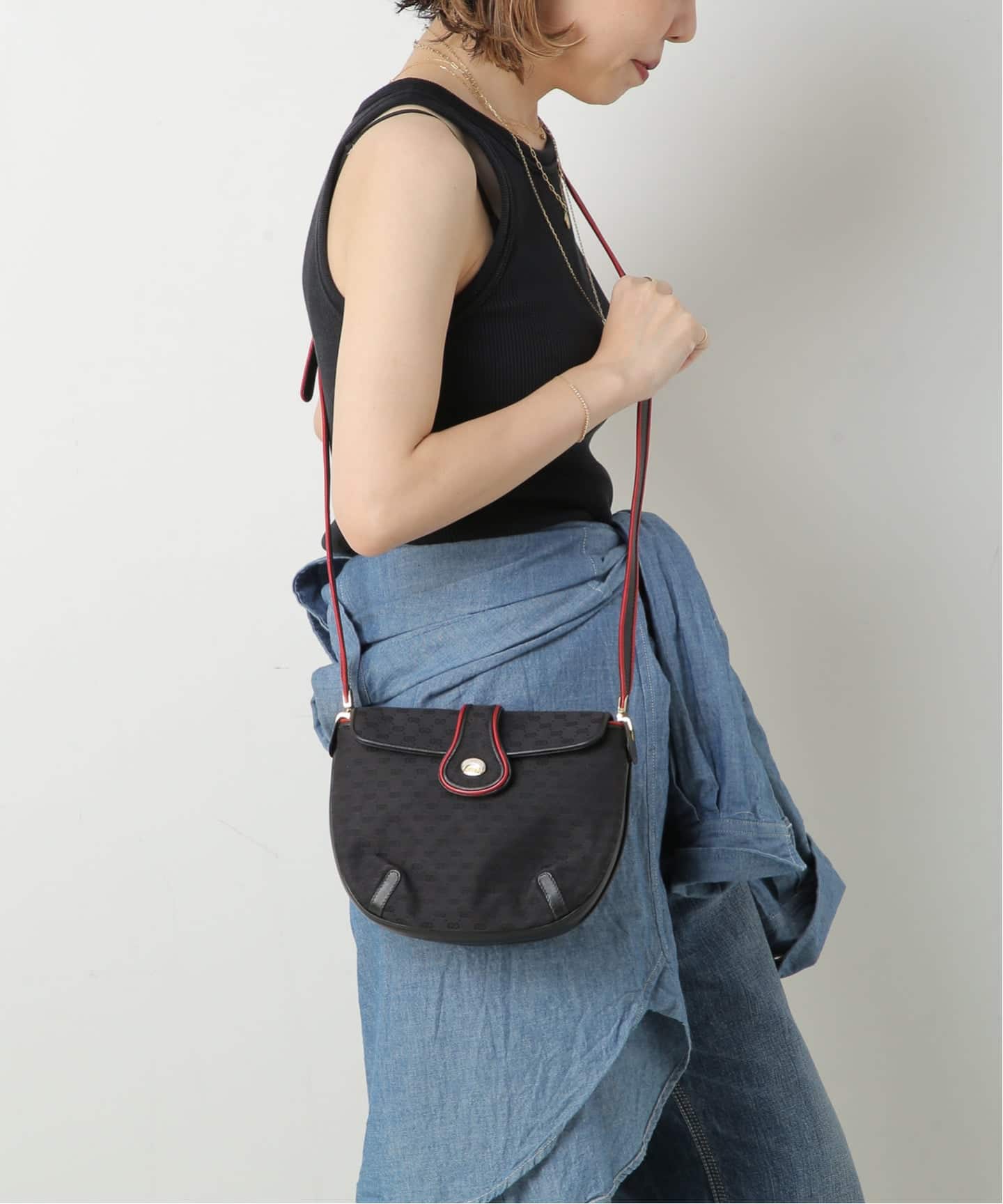 GUCCI マイクロGG ショルダーバッグ ヴィンテージ VINTAGE GUCCI/グッチ】ショルダーバッグ micro gg（ショルダーバッグ