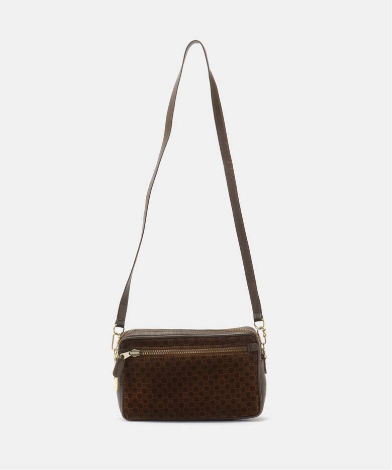 VINTAGE GUCCI/グッチ】ショルダーバッグ square g suede（ショルダー 