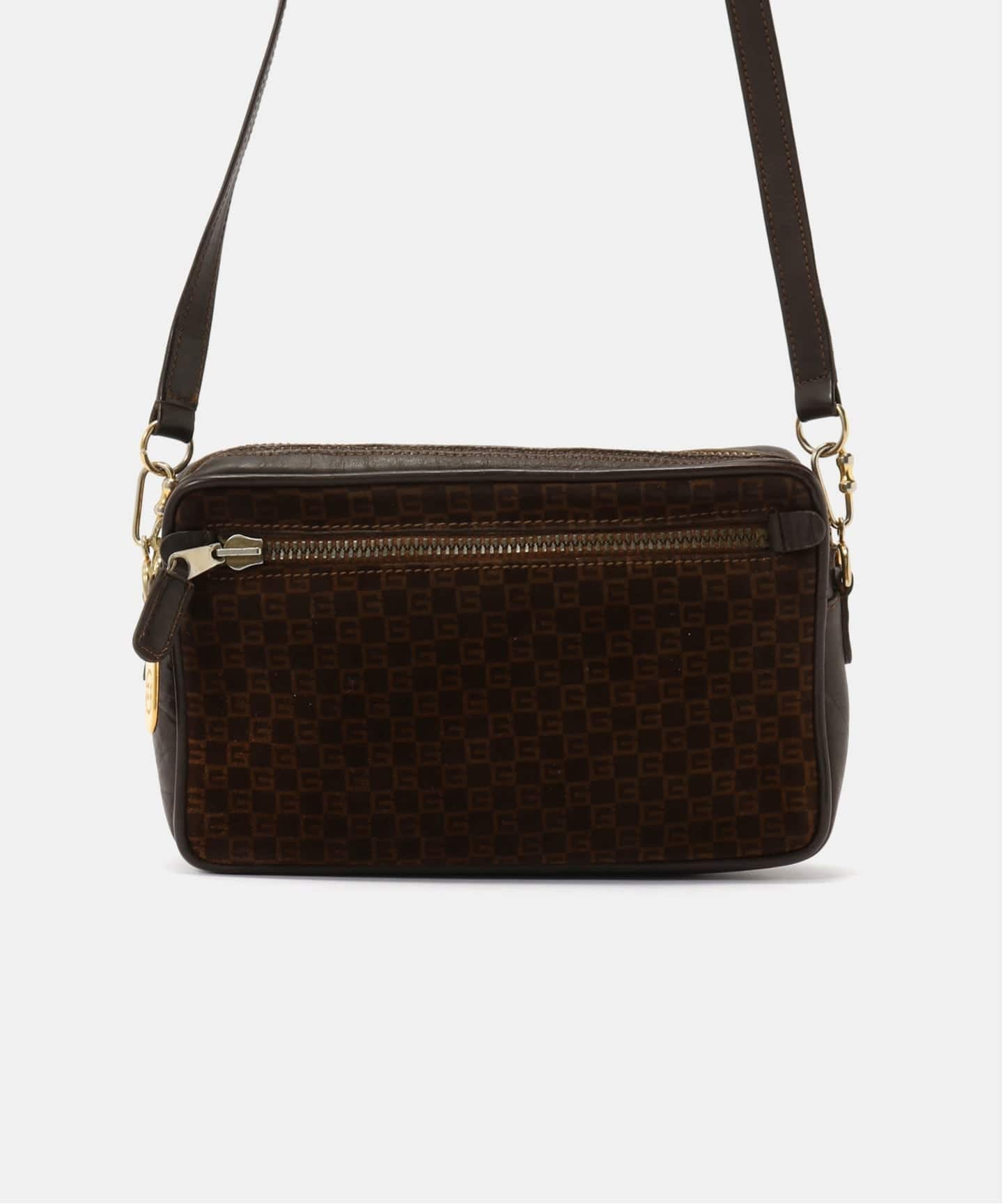 VINTAGE GUCCI/グッチ】ショルダーバッグ square g suede（ショルダー